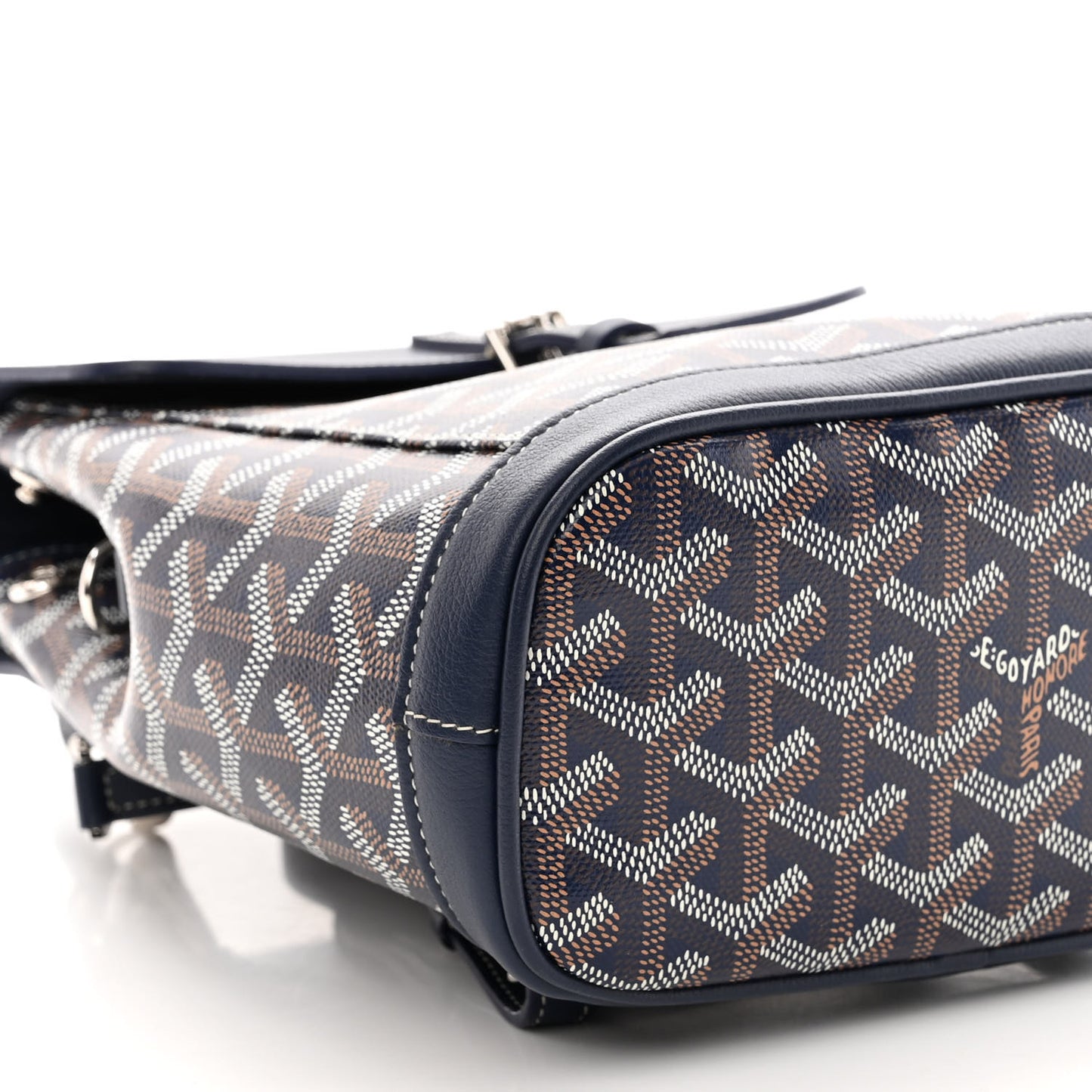 Goyardine Calfskin Mini Alpin Backpack Navy