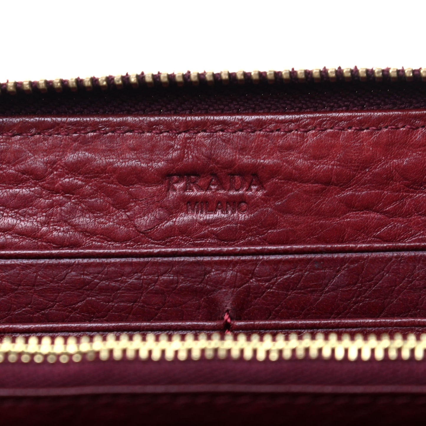 Vitello Daino Metal Zip Around Wallet Etrusco