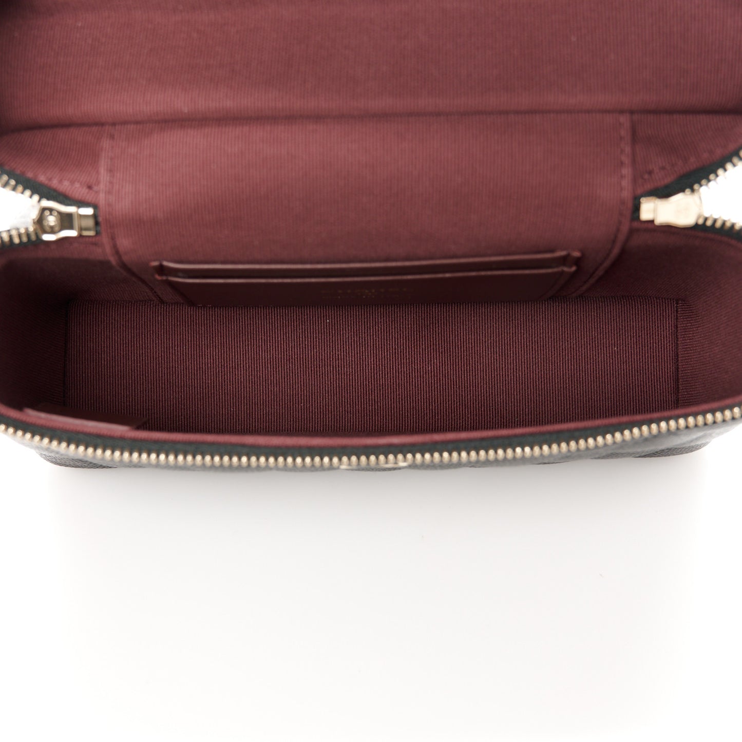 Caviar Quilted Top Handle Slim Vanity With Chain Black