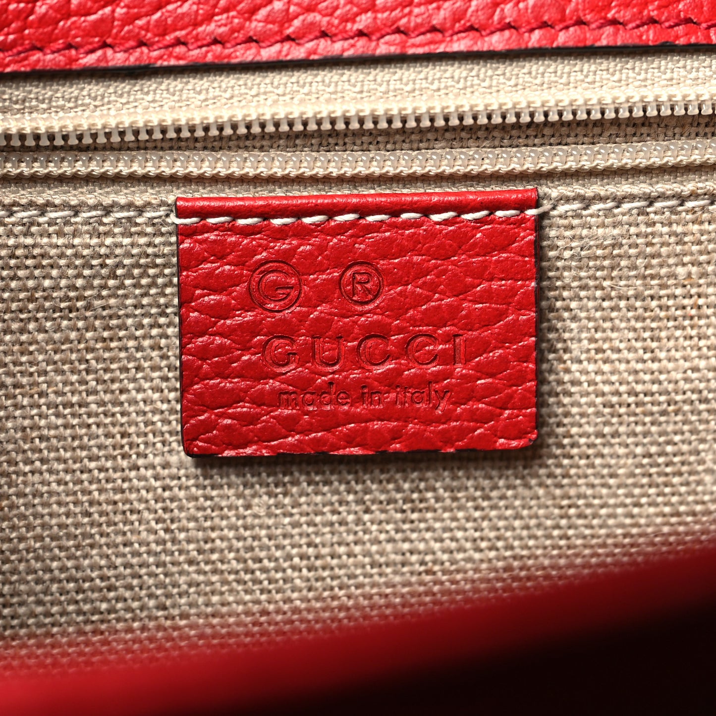 Dollar Calfskin Interlocking G Shoulder Bag Red