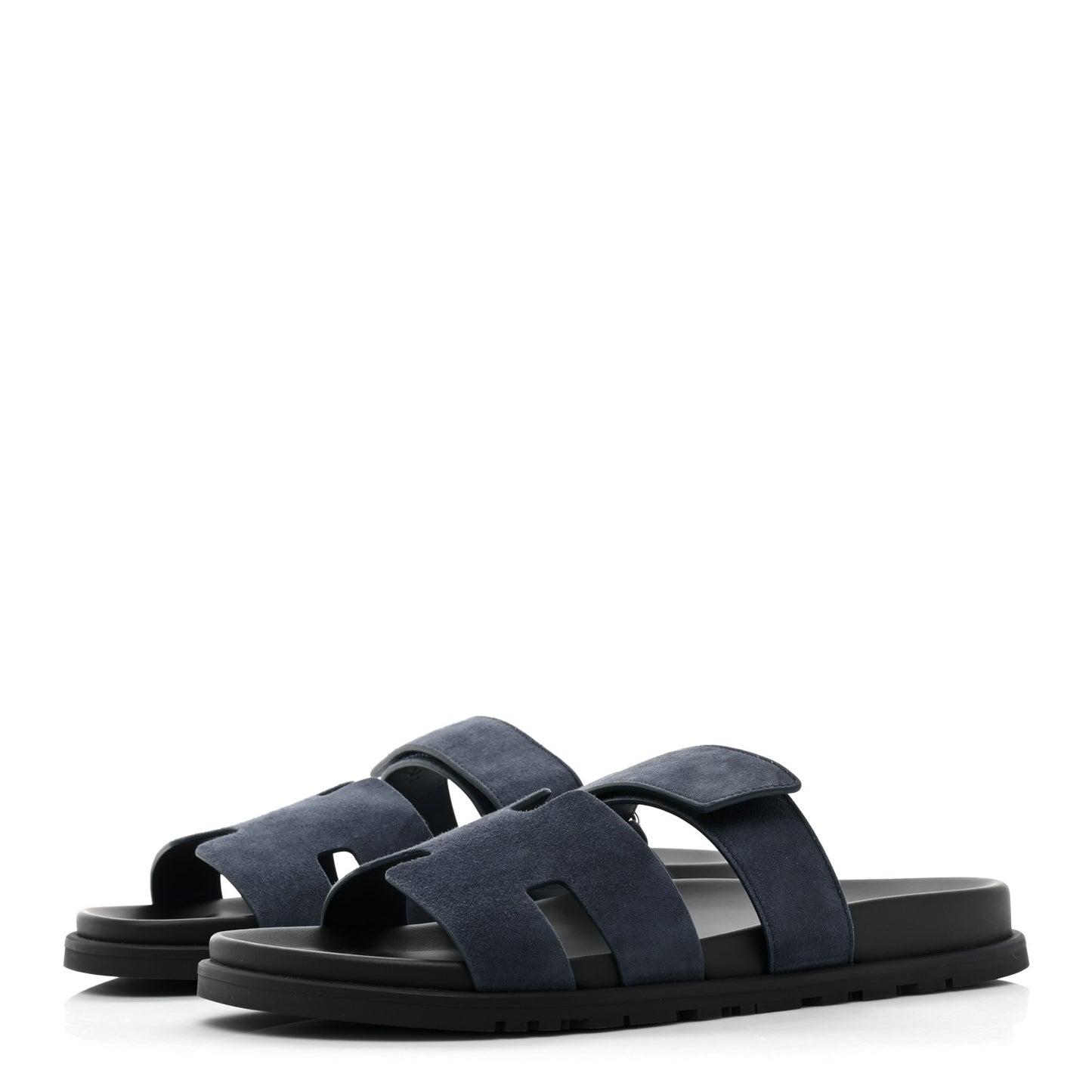 Suede Goatskin Mens Chypre Sandals 43.5 Bleu Celeste