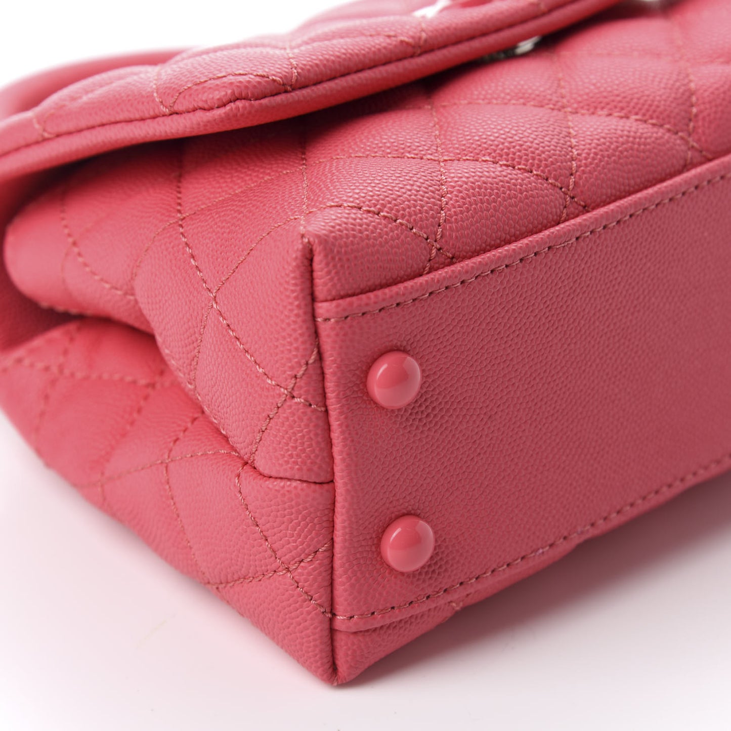 Caviar Quilted Incognito Extra Mini Coco Handle Flap Pink
