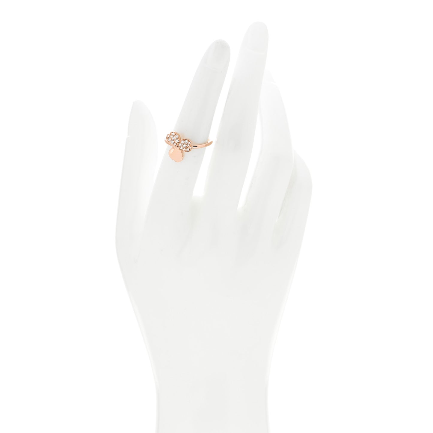 18K Rose Gold Diamond Paper Flowers Ring 52 6