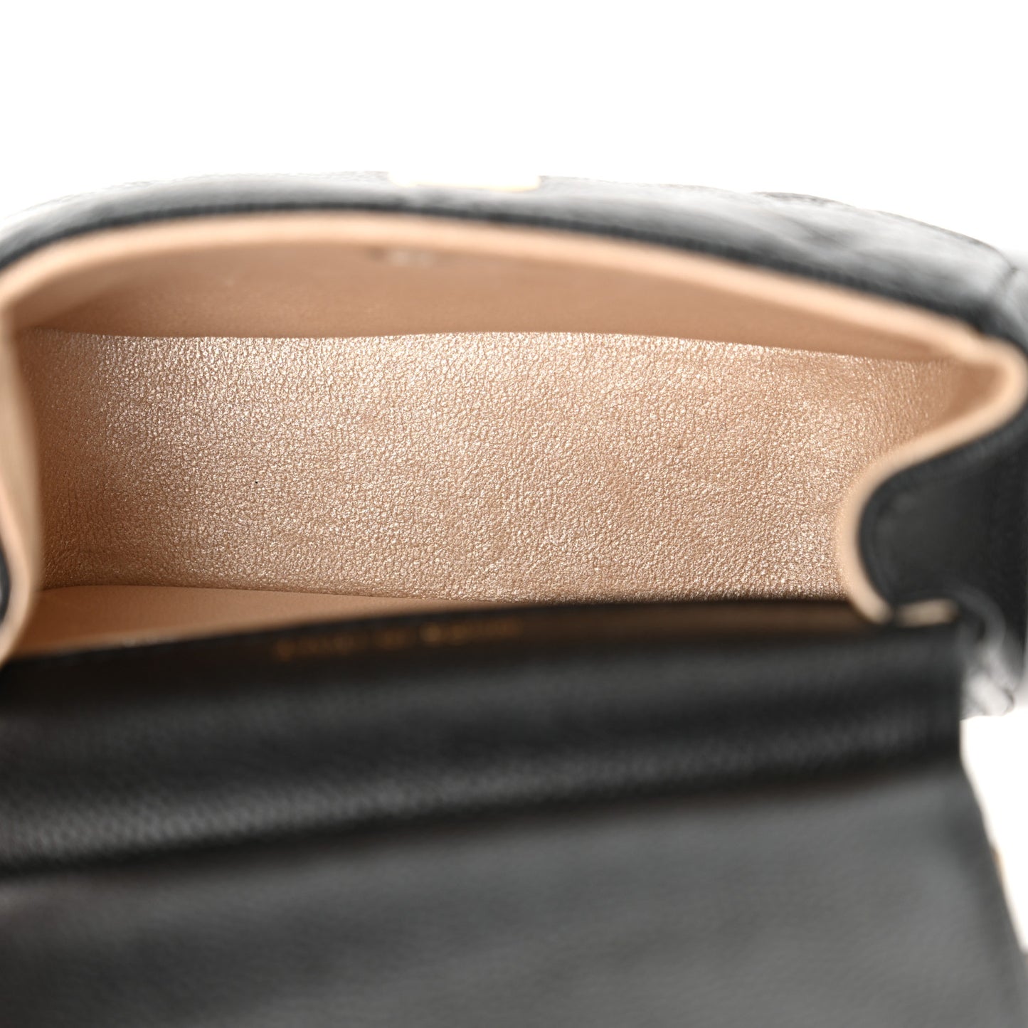 Caviar Quilted Mini Flap Clutch With Chain Black