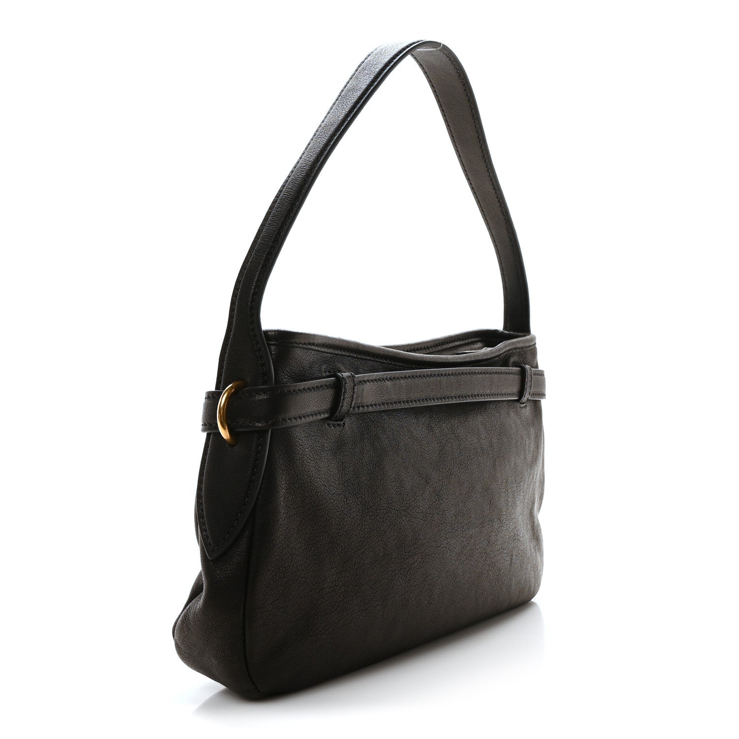 Miu Miu Nappa Aviator Regular Aventure Bag Black 3 of 9