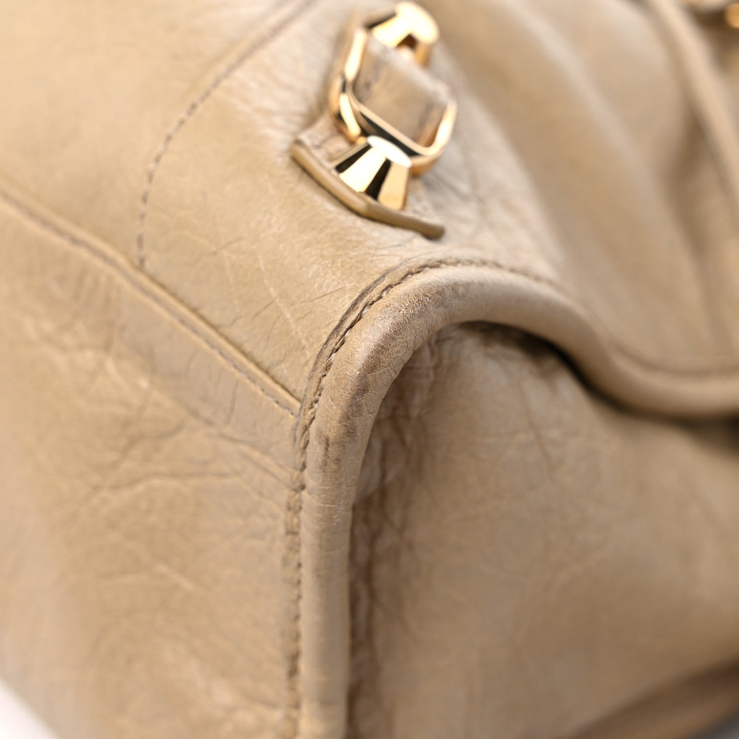 Agneau Classic Gold Hardware S City Beige Sable