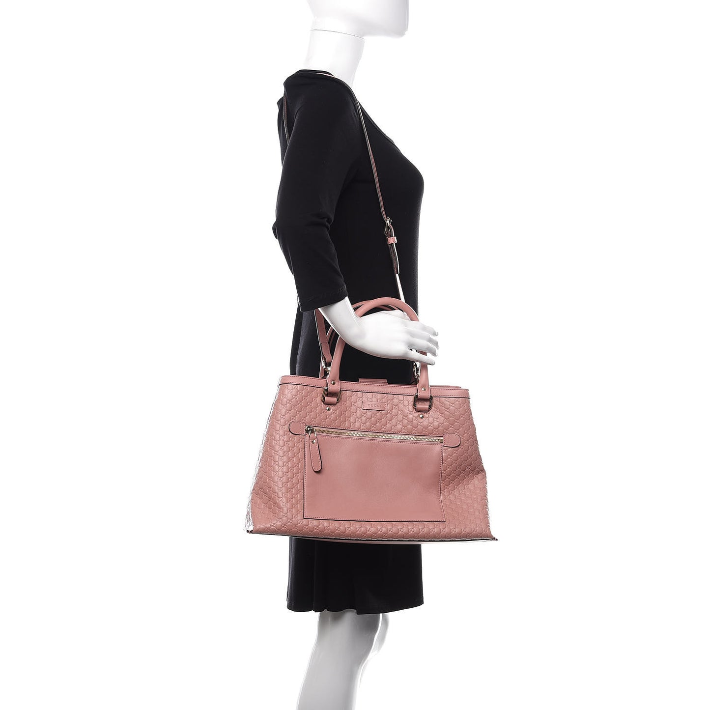 Soft Microguccissima Medium Tote Soft Pink