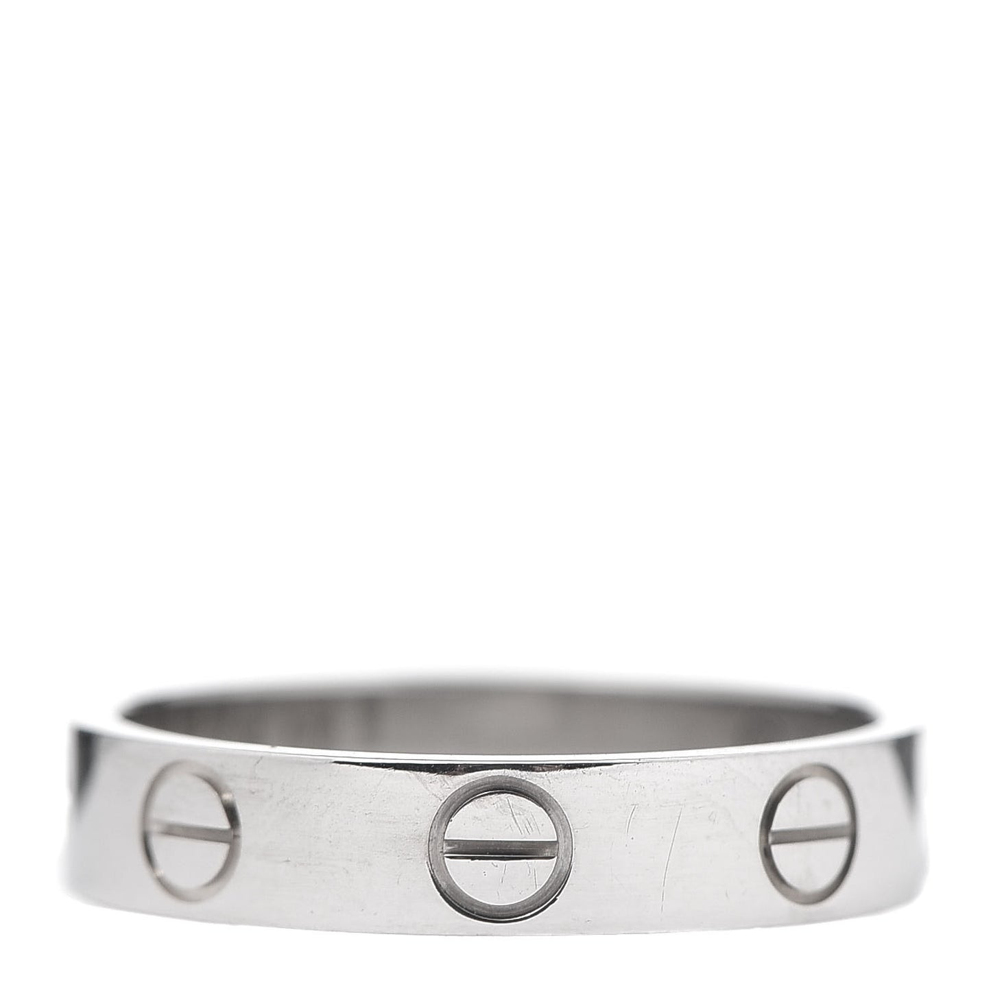 18K White Gold 3.5mm LOVE Wedding Band Ring 49 5