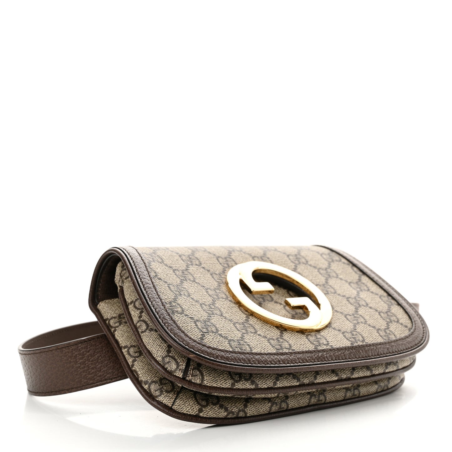 GG Supreme Monogram Textured Dollar Calfskin Blondie Belt Bag 120 48 Beige Ebony New Acero