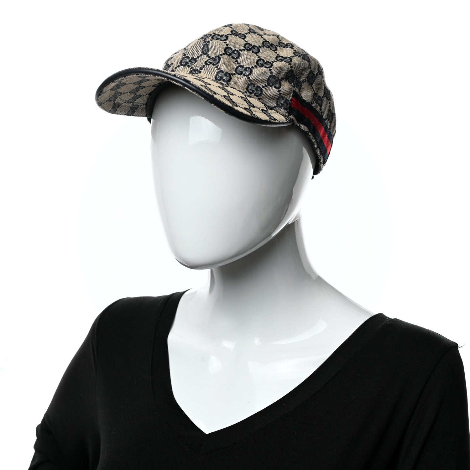 Gucci Monogram Web Baseball Hat M Beige Blue 2 of 8