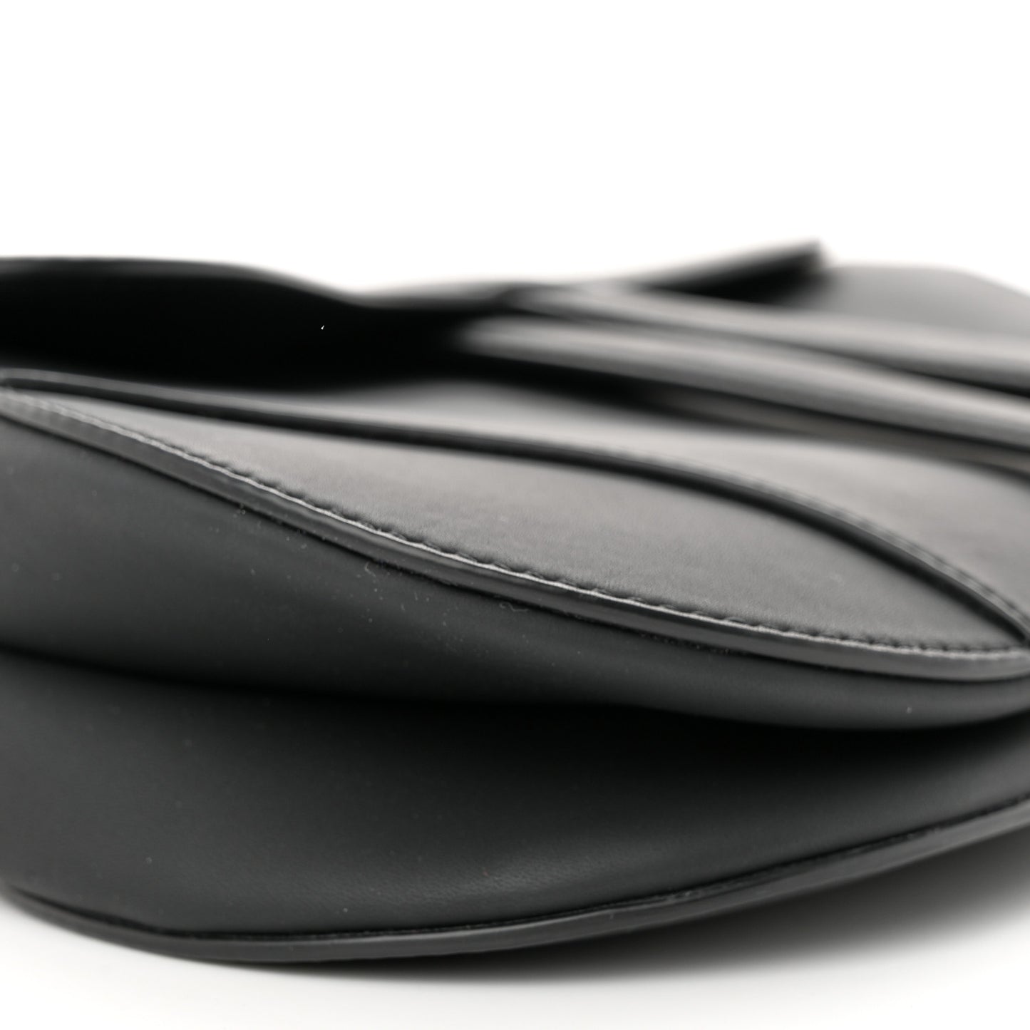 Ultra Matte Calfskin Saddle Bag Black