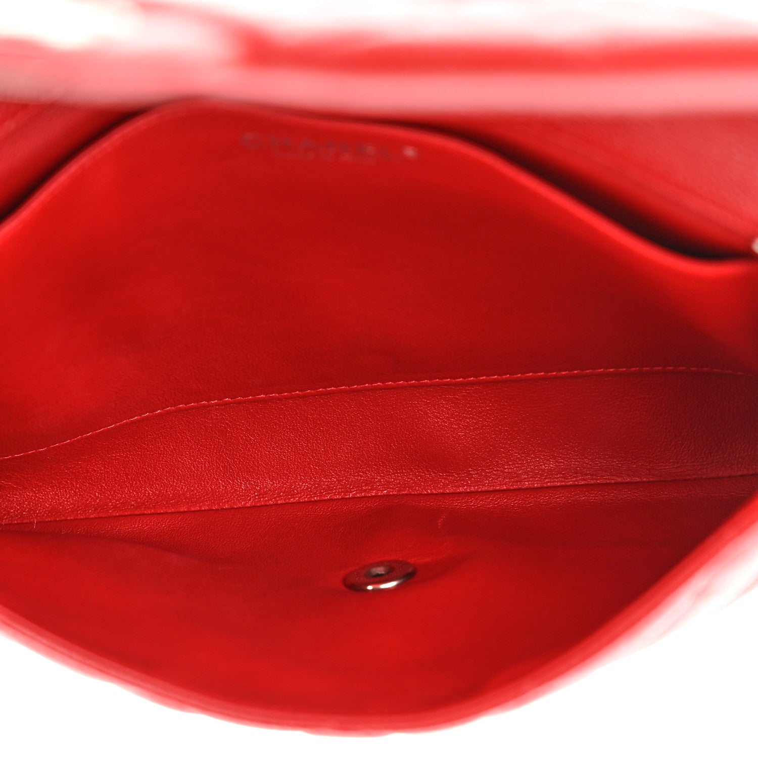 Chanel Caviar Quilted Clutch With Chain Flap Red 5 of 10