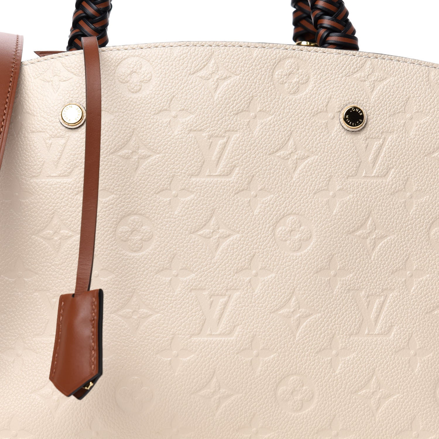 Louis Vuitton Empreinte Braided Montaigne MM Creme Beige Caramel 11 of 11