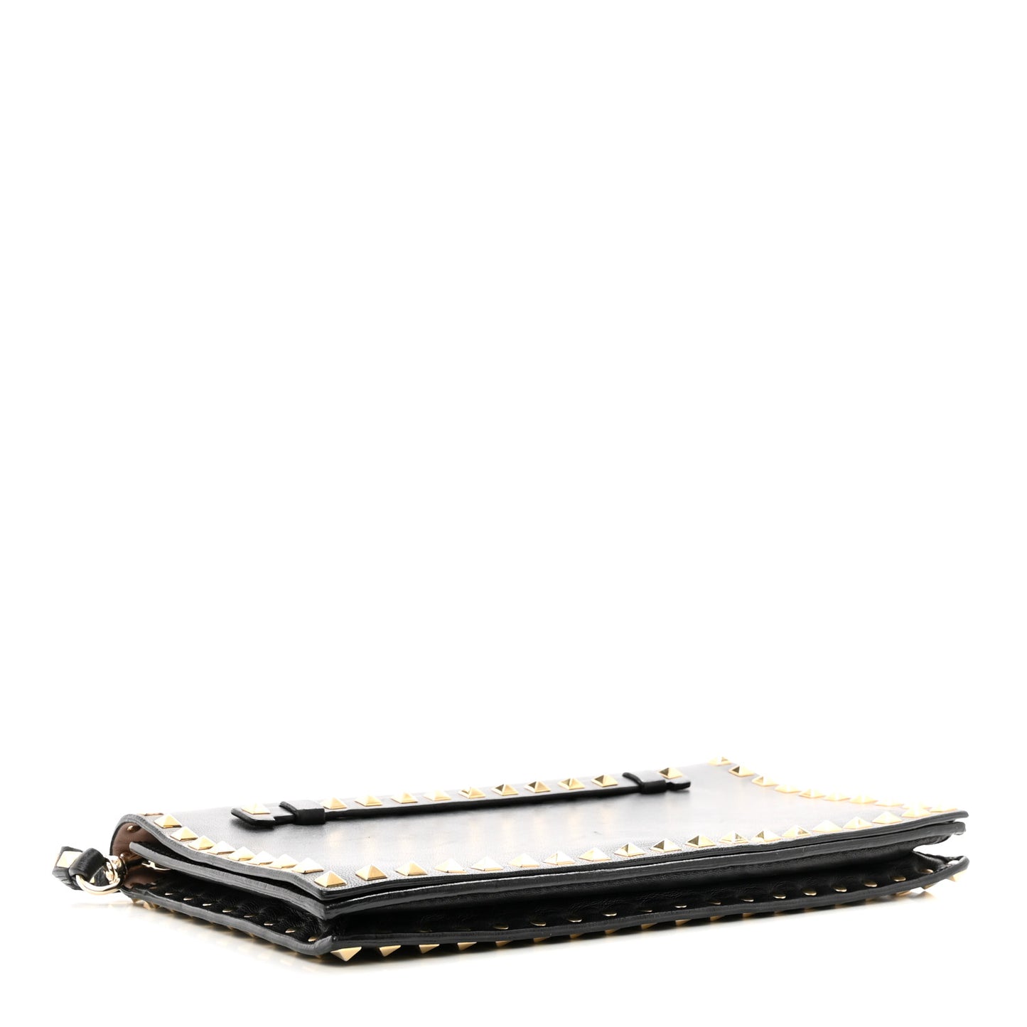 Nappa Rockstud Wristlet Clutch Black