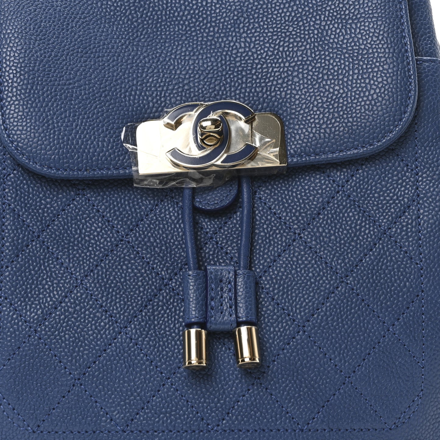Caviar Quilted Backpack Blue