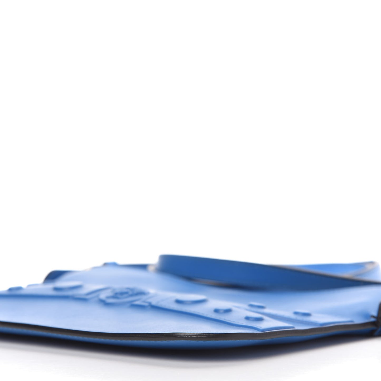 Supple Calfskin Tribute X Crossbody Pouch Blue