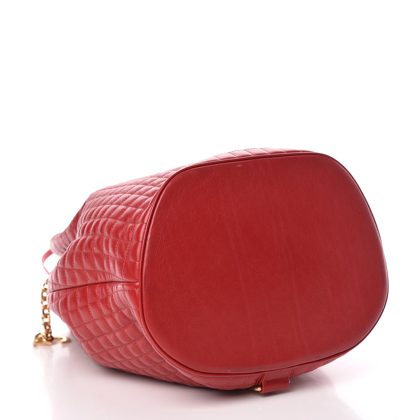 Calfskin Quilted Small C Backpack Red