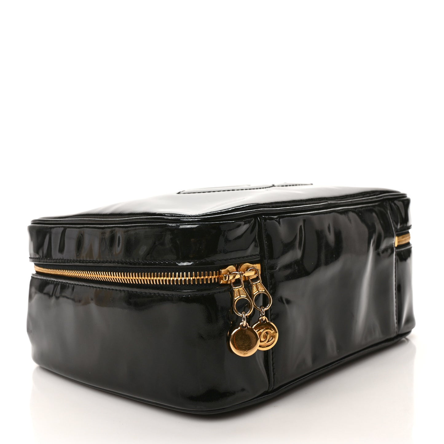 Patent CC Vanity Cosmetic Case Black