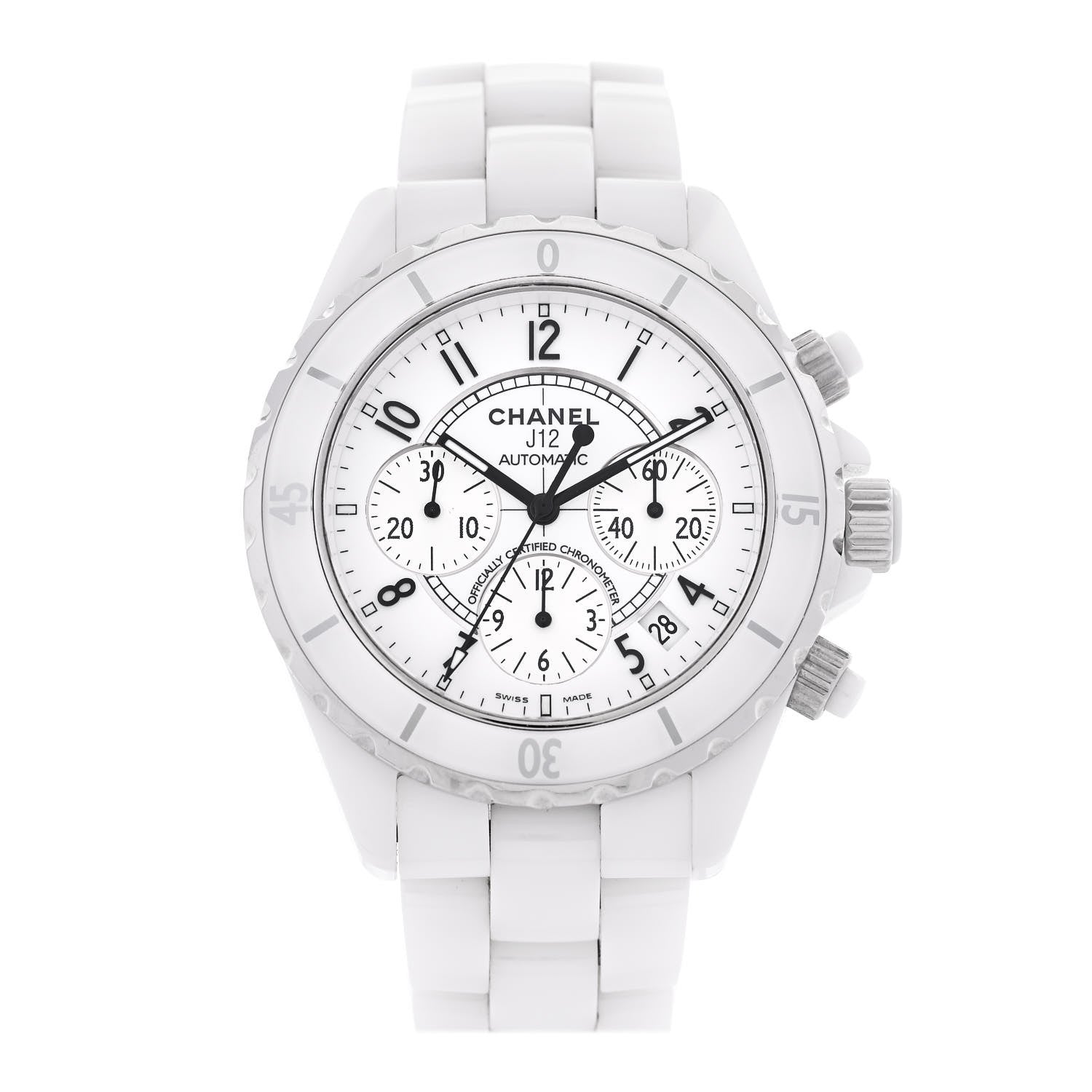 Chanel Stainless Steel Ceramic 41mm J12 Chronograph Automatic