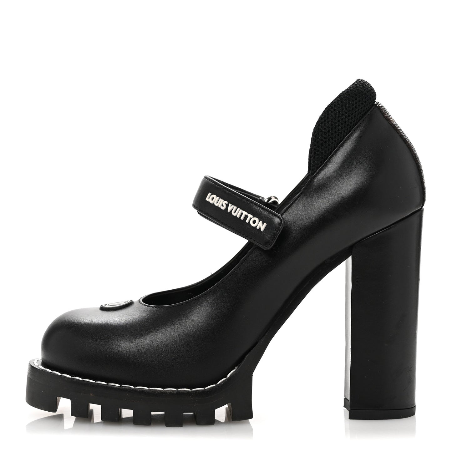 Calfskin Star Trail Ankle Pumps 37 Black