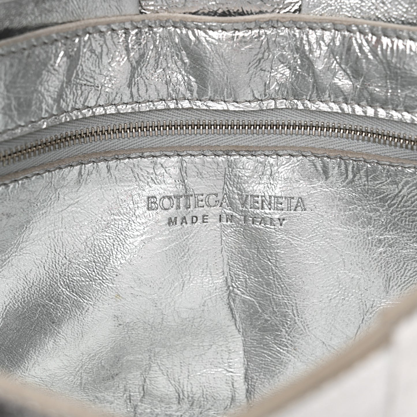 Metallic Lambskin Maxi Intrecciato Cassette Crossbody Bag Silver