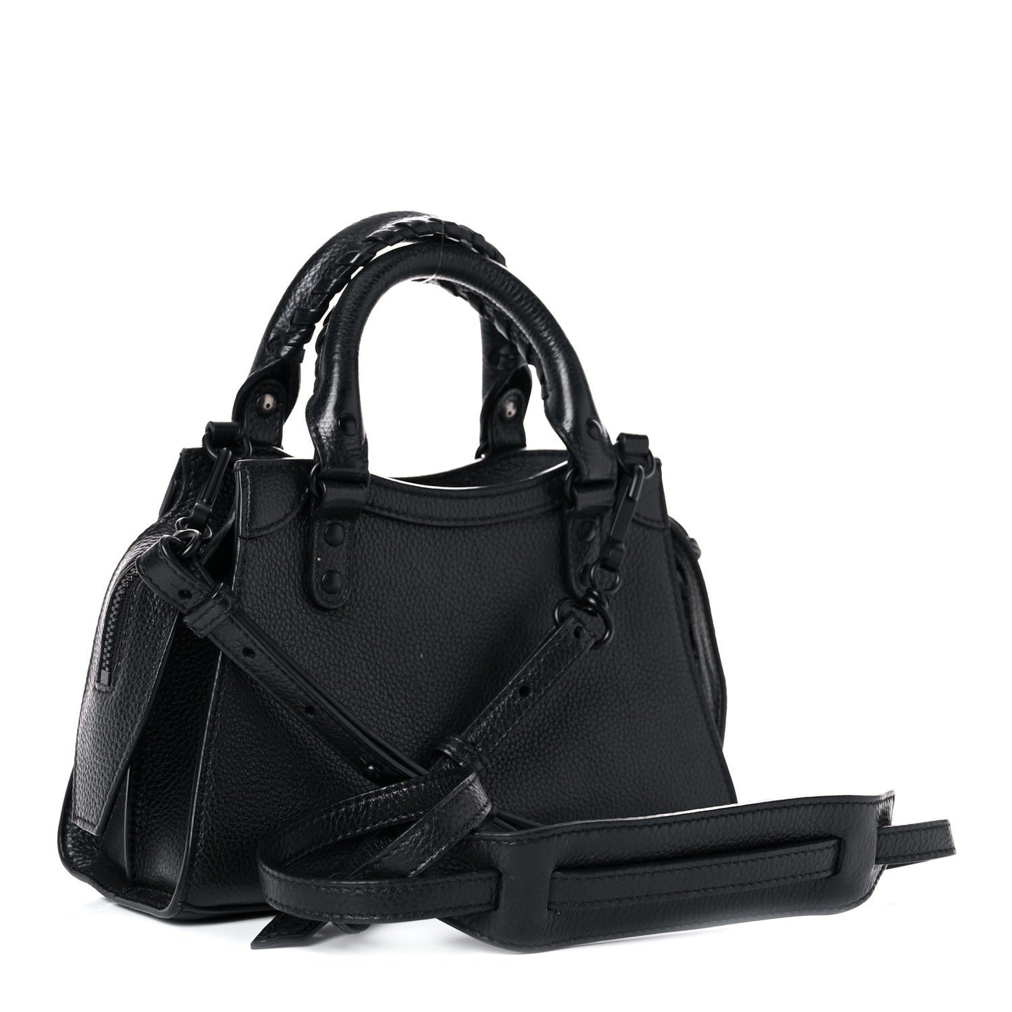 Grained Calfskin Neo Classic Black Hardware Mini City Black