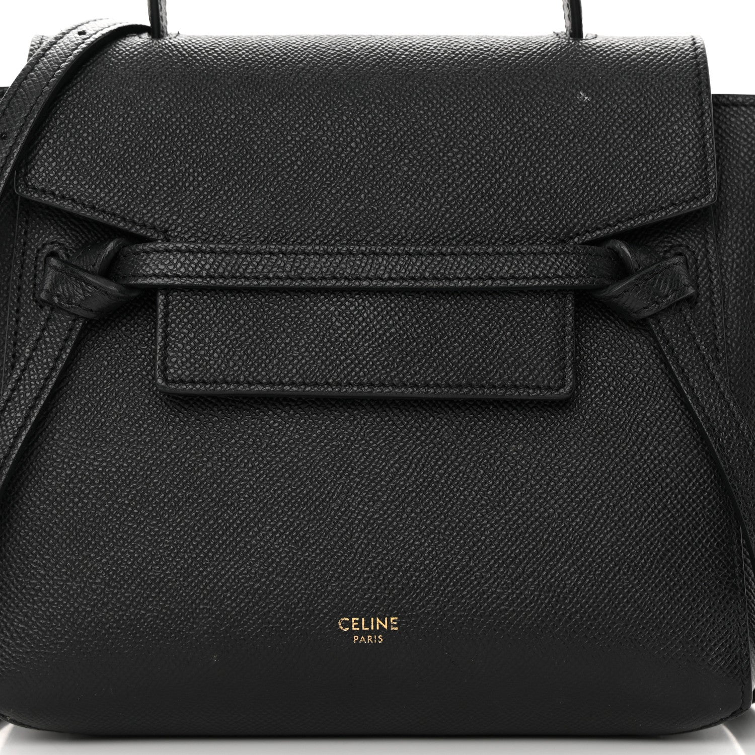 Celine Grained Calfskin Nano Belt Bag Black 9 of 15