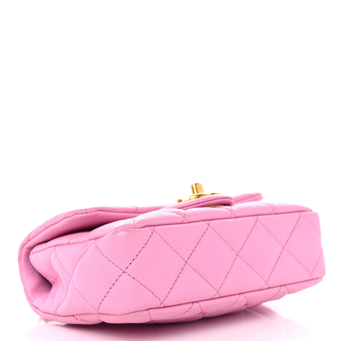 Caviar Quilted Mini Rectangular Sweetheart Flap Lilac