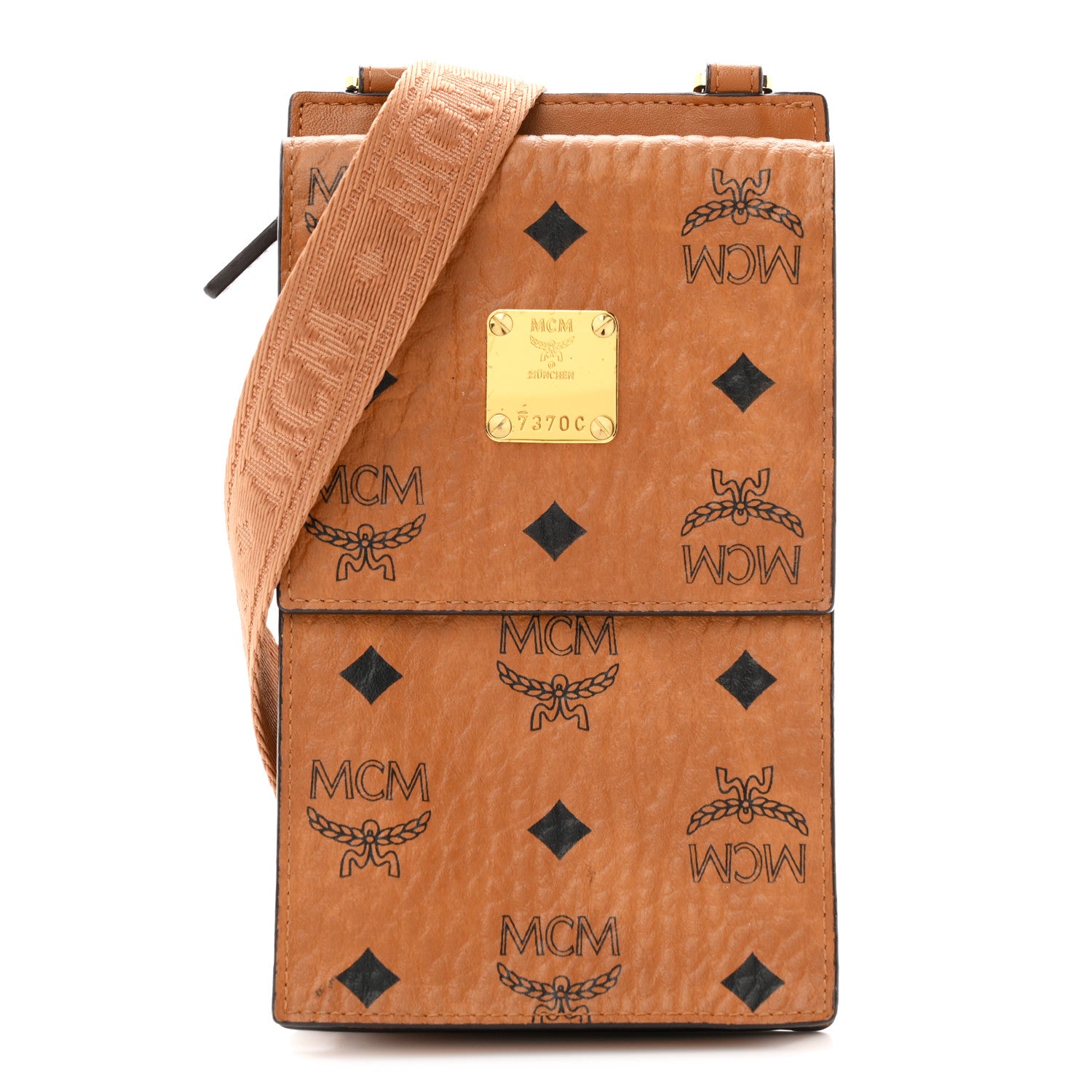 MCM Visetos Crossbody Phone Case Cognac 1894600 FASHIONPHILE MCM Visetos Crossbody Phone Case Cognac 1894600 FASHIONPHILE