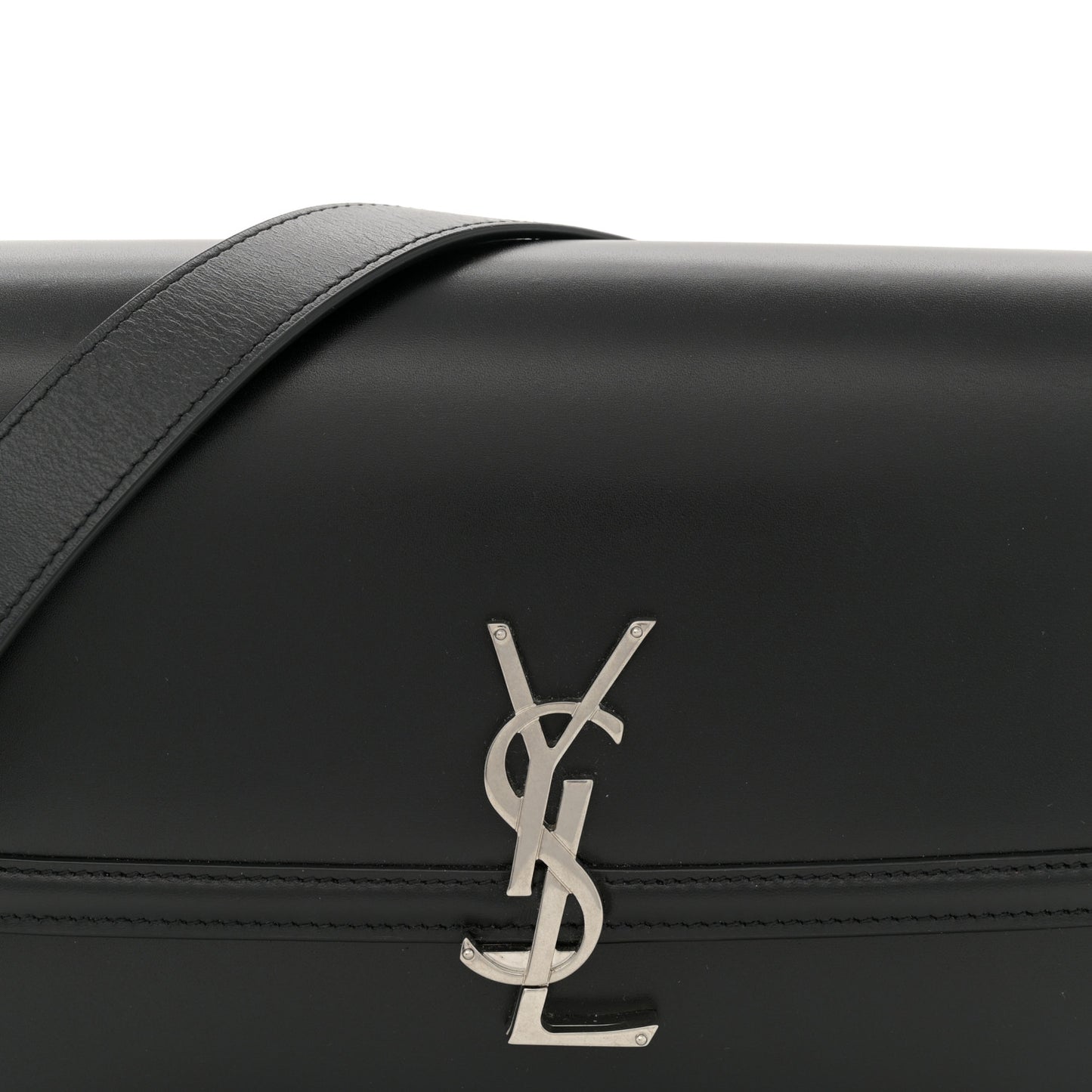 Box Calfskin Monogram Medium Solferino Satchel Black