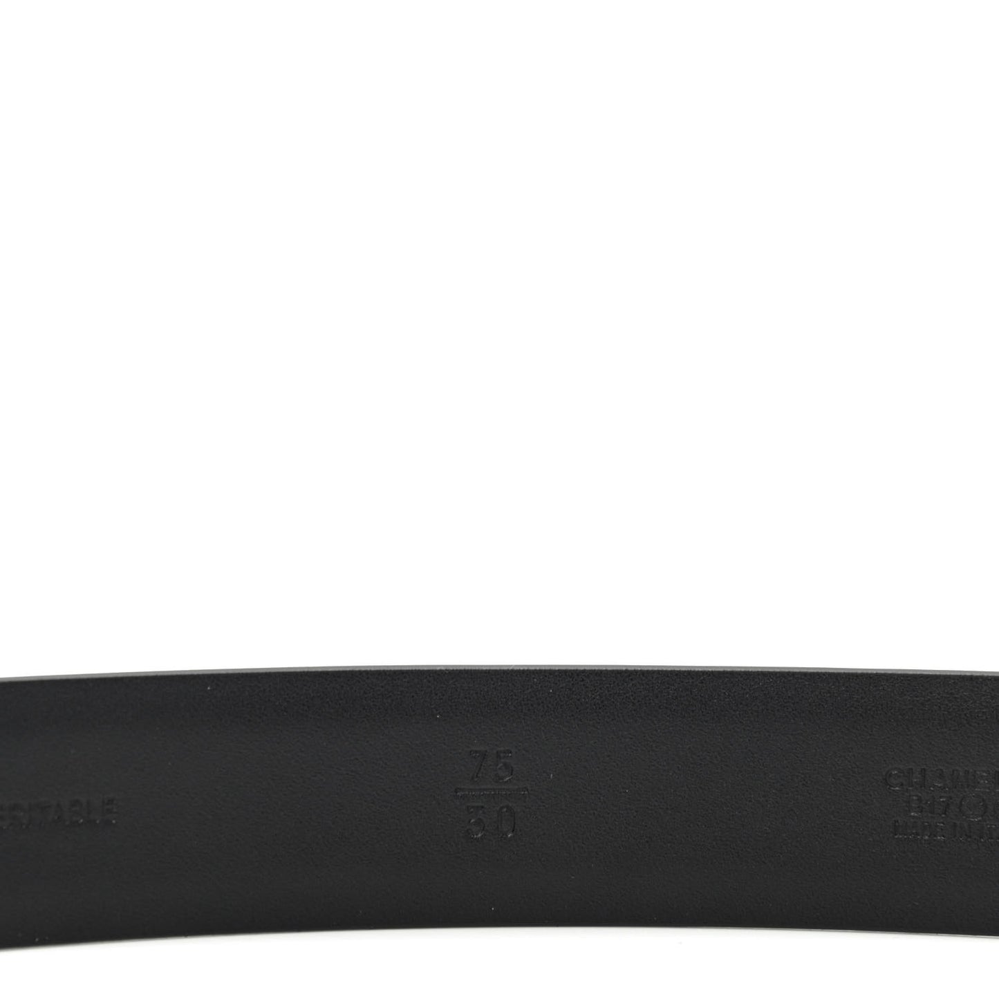 Calfskin CC Chain Belt 75 30 Black
