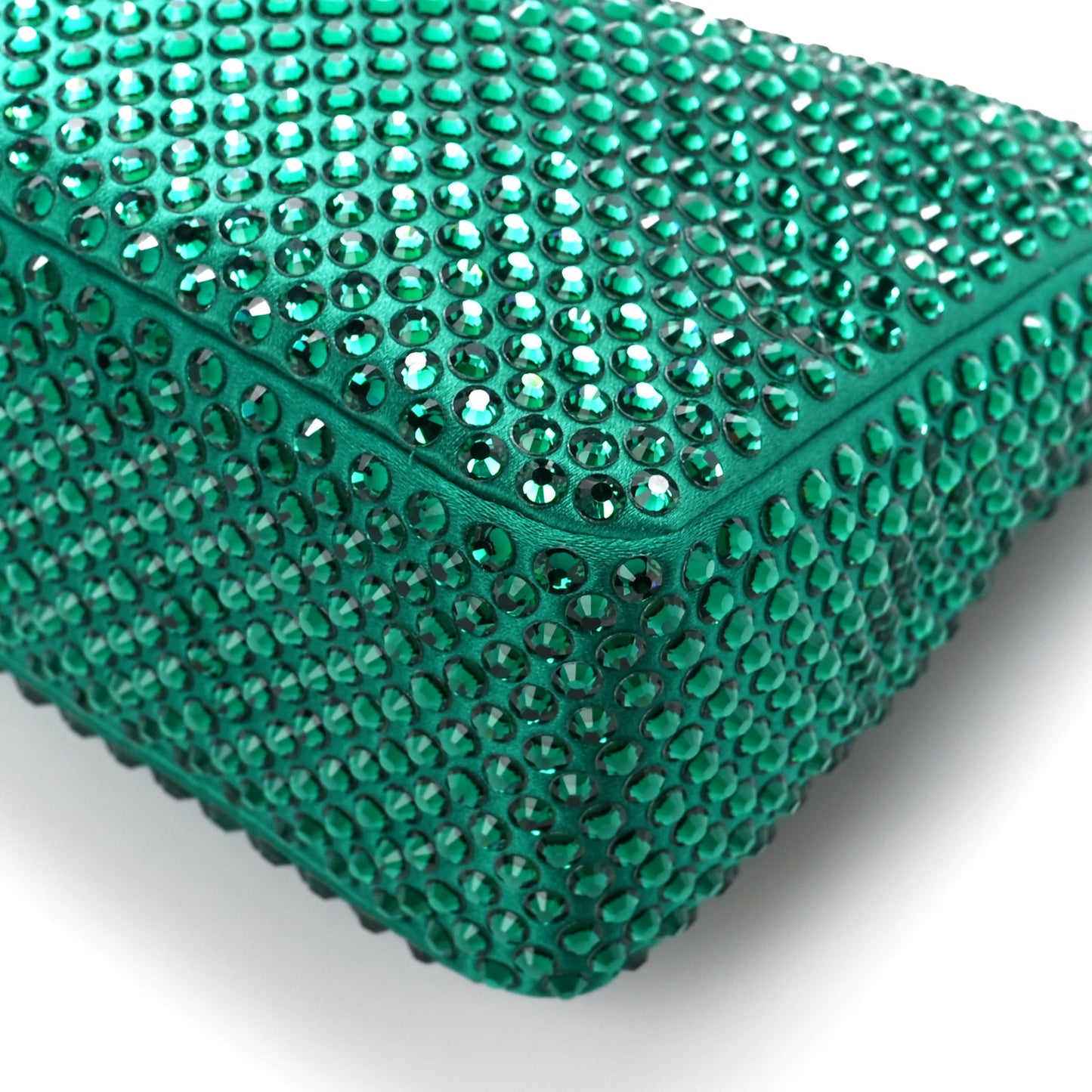 Satin Crystal Mini Re-Edition 2000 Bag Mango