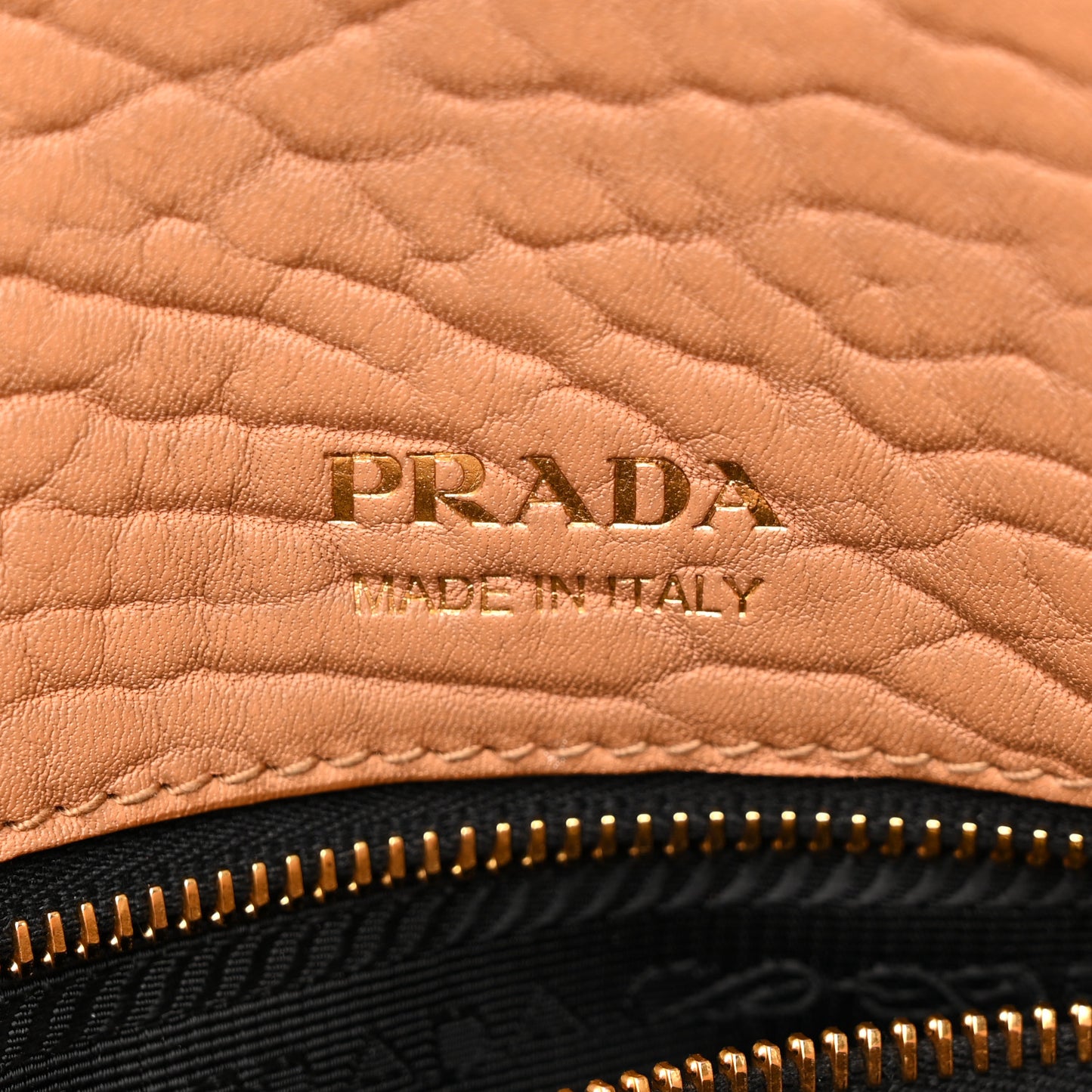 Stamped Calfskin Logo Patch Top Handle Tote Natural