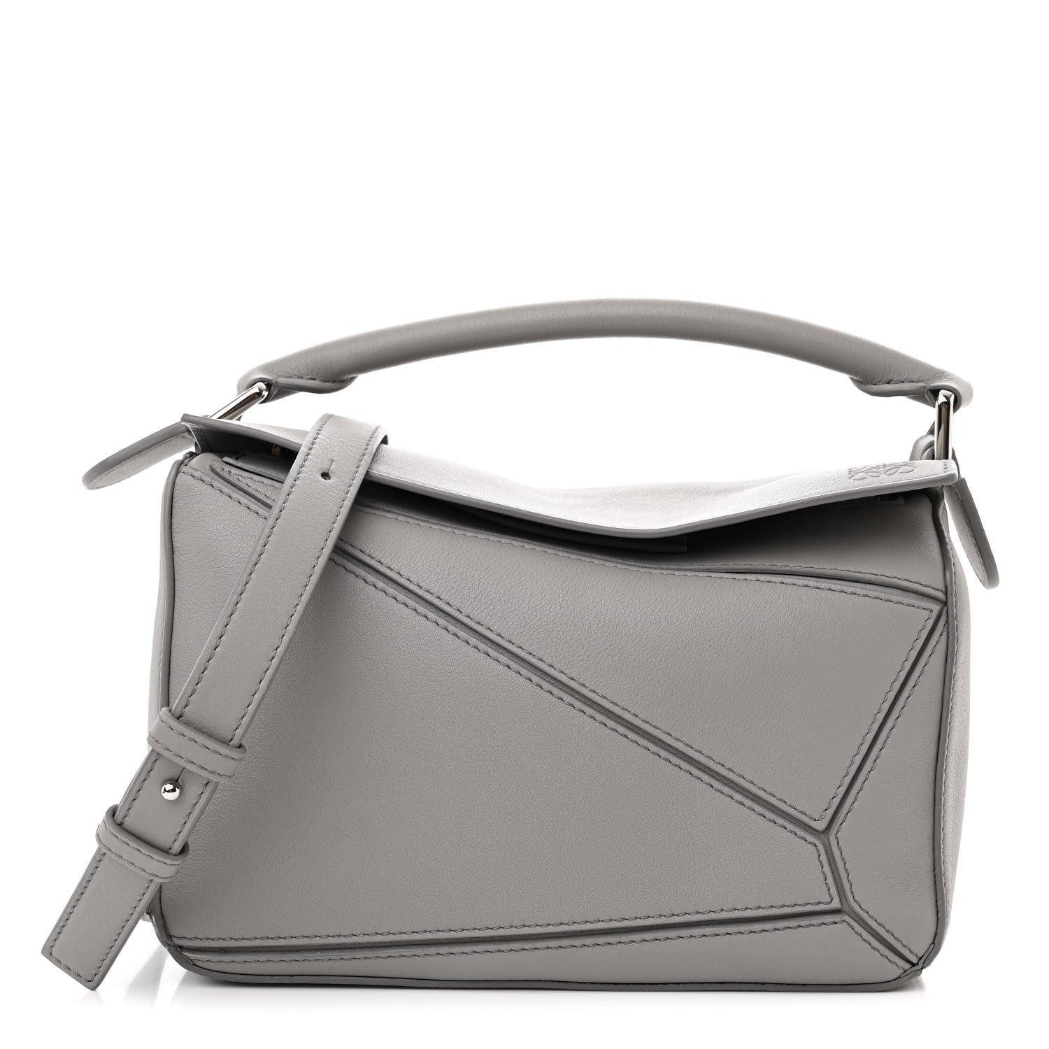 Loewe Calfskin Small Puzzle Bag Pearl Grey 1 of 11
