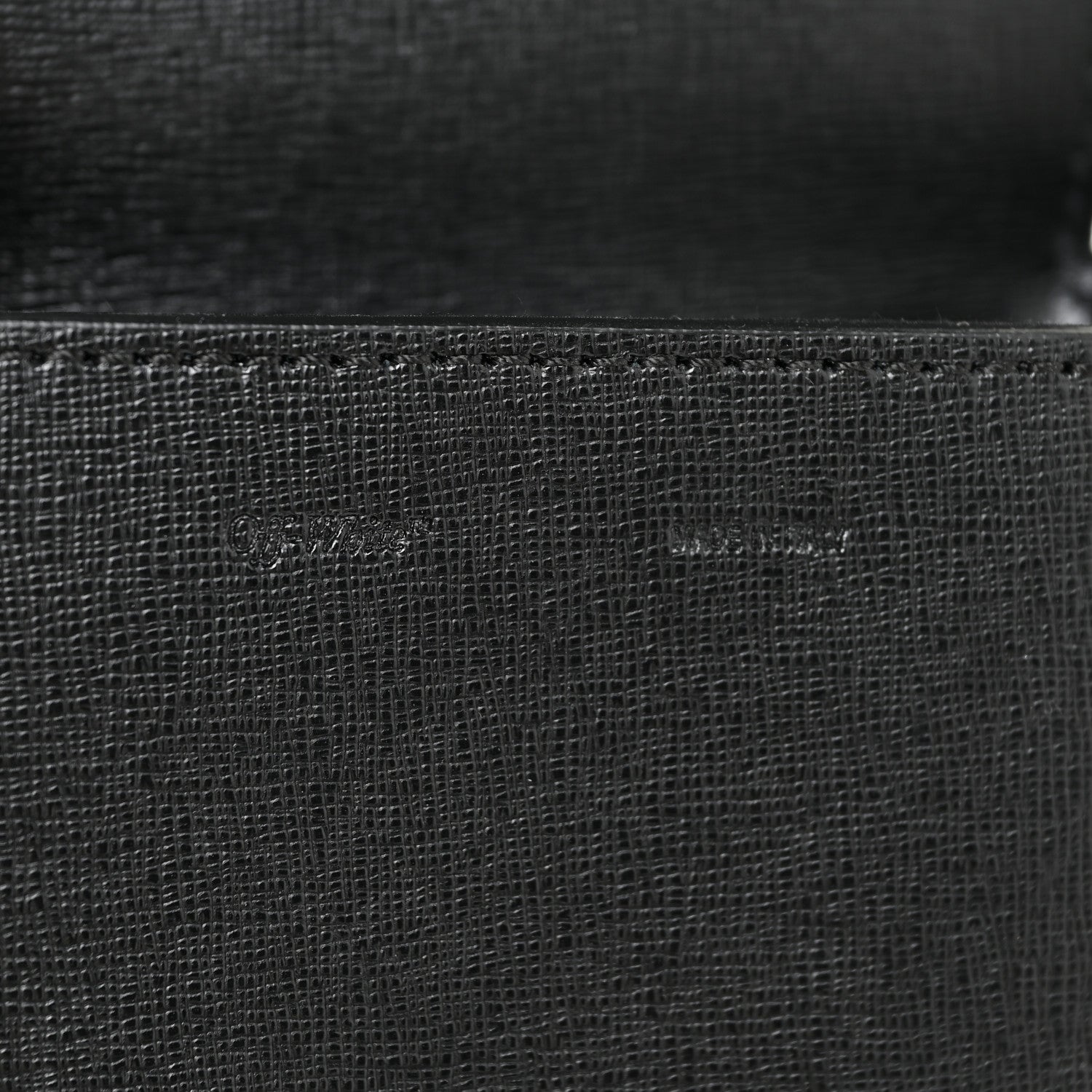 Off-White Saffiano Logo Baby Flap Bag Black White 10 of 14