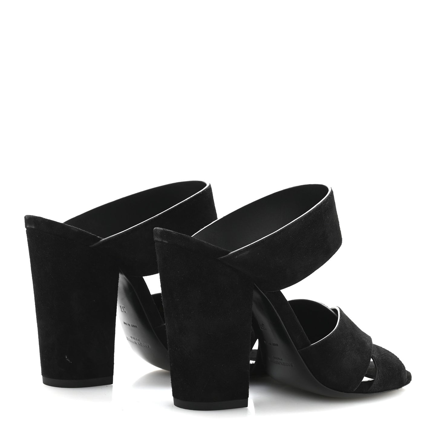 Suede Oak 100 Mule Sandals 37 Black