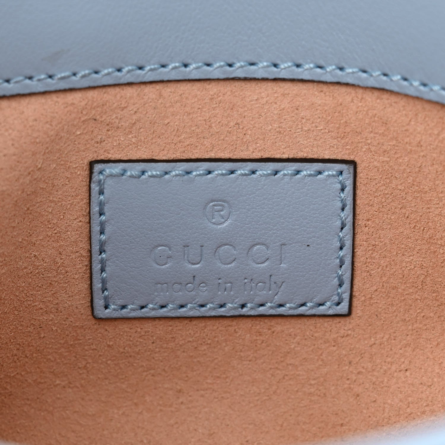 Gucci Calfskin Matelasse Monochrome GG Marmont Chain Belt Bag Porcelain Light Blue 6 of 12