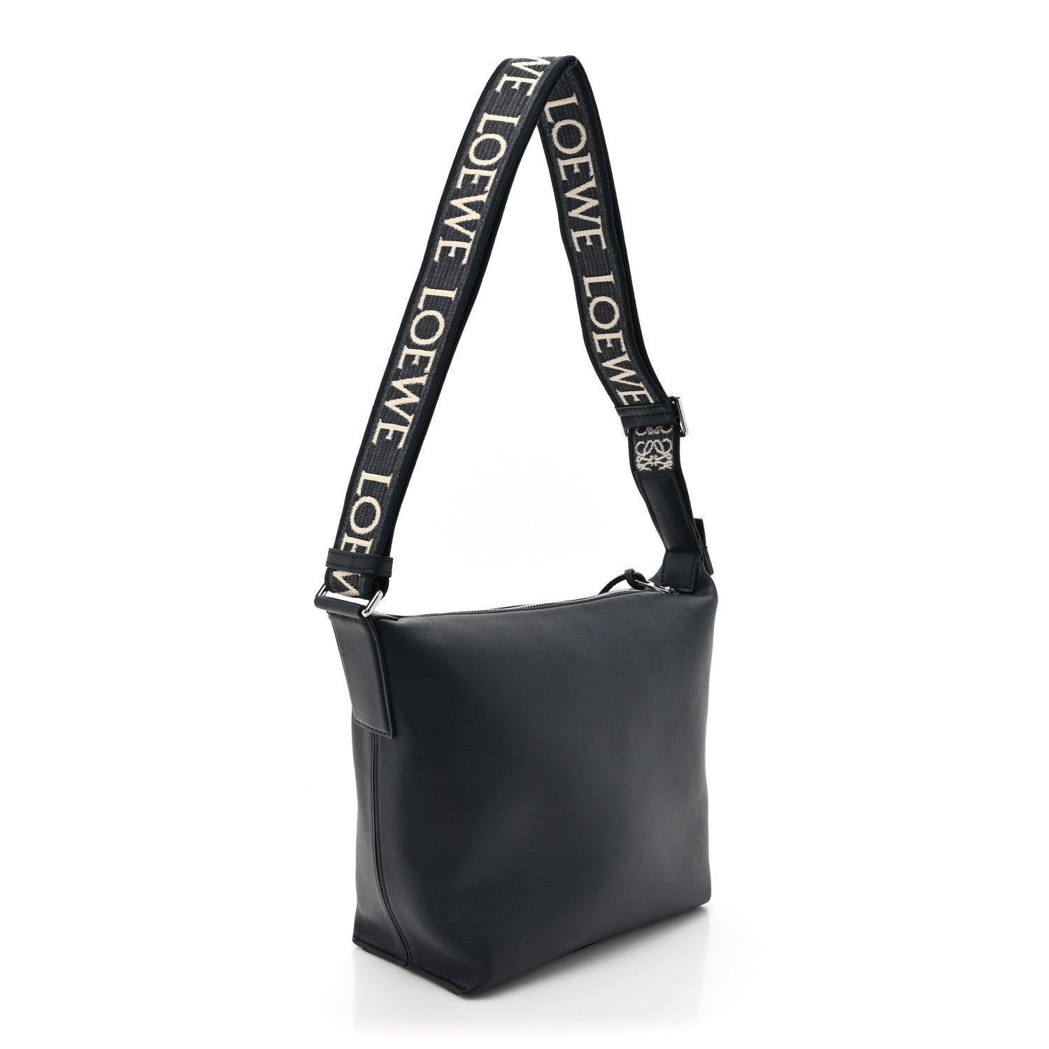 Loewe Supple Smooth Calfskin Jacquard Small Cubi Crossbody Bag Deep Navy 3 of 11