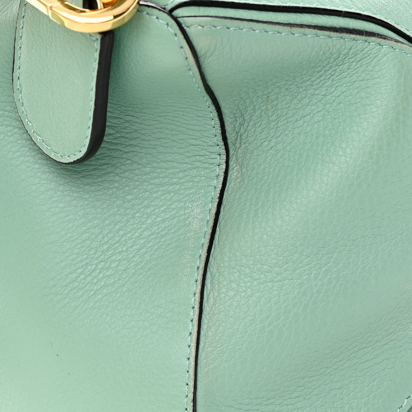 Calfskin Medium Puzzle Bag Sea Water Green
