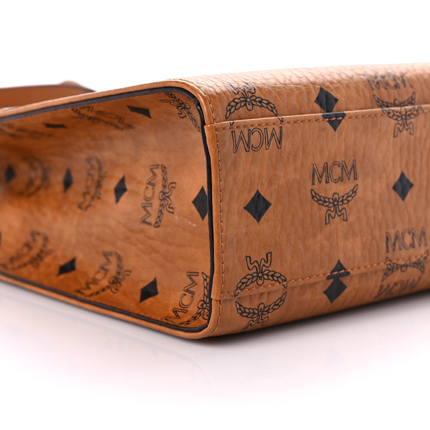 MCM Visetos Aren X-Mini Tote Cognac 6 of 13