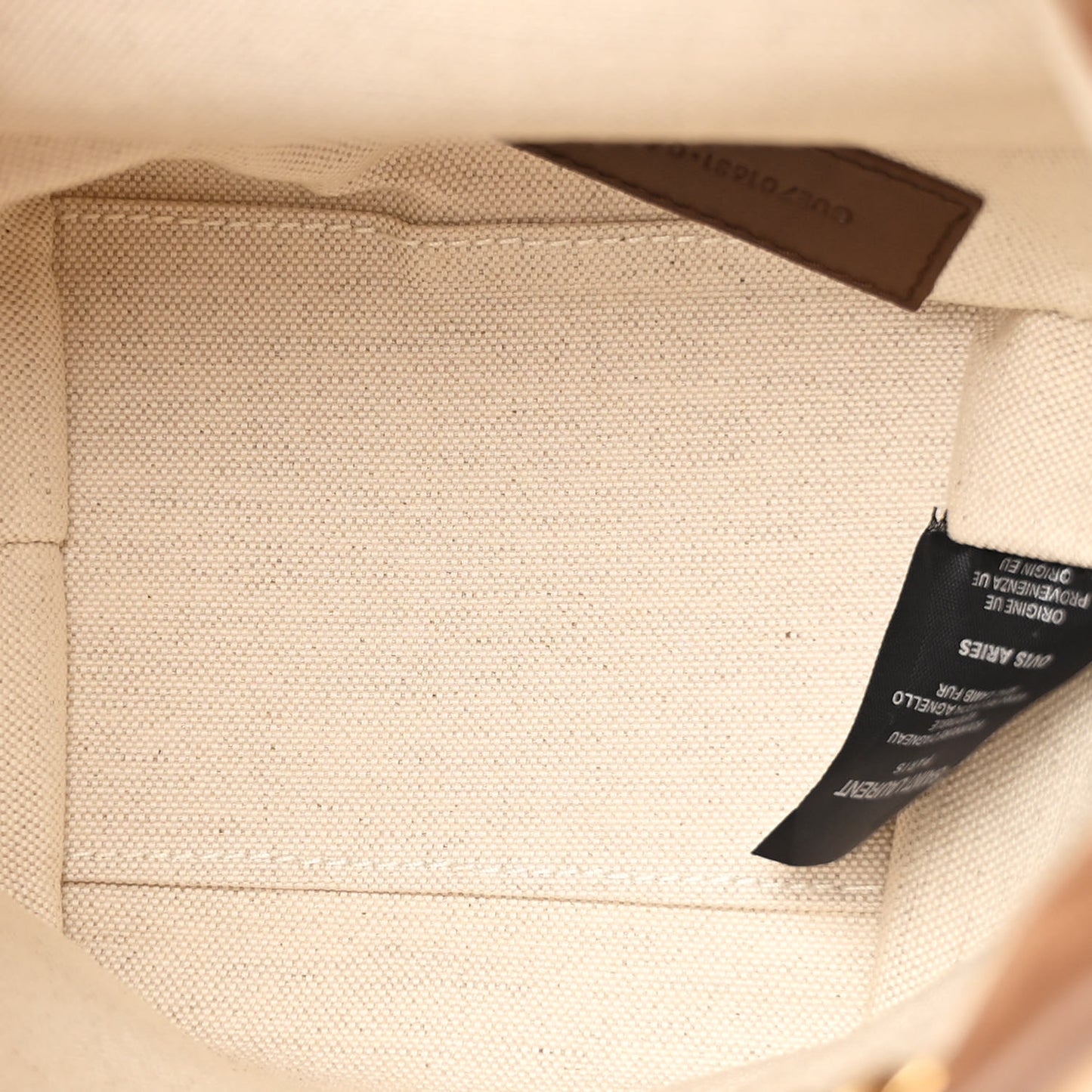 Shearling Suede Monogram Joe Nano Bucket Bag Natural Beige