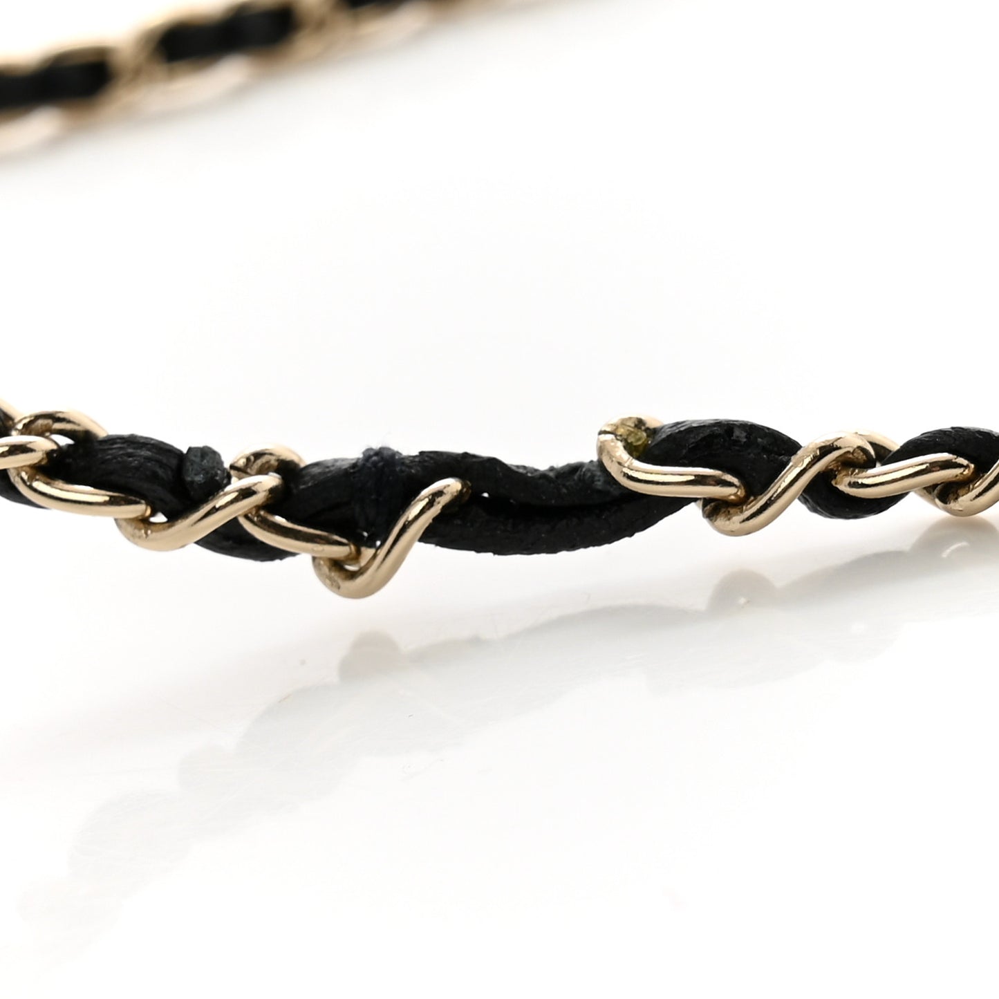 Metal Resin Lambskin Crystal Lipstick Case Long Necklace On Chain Silver Black Gold