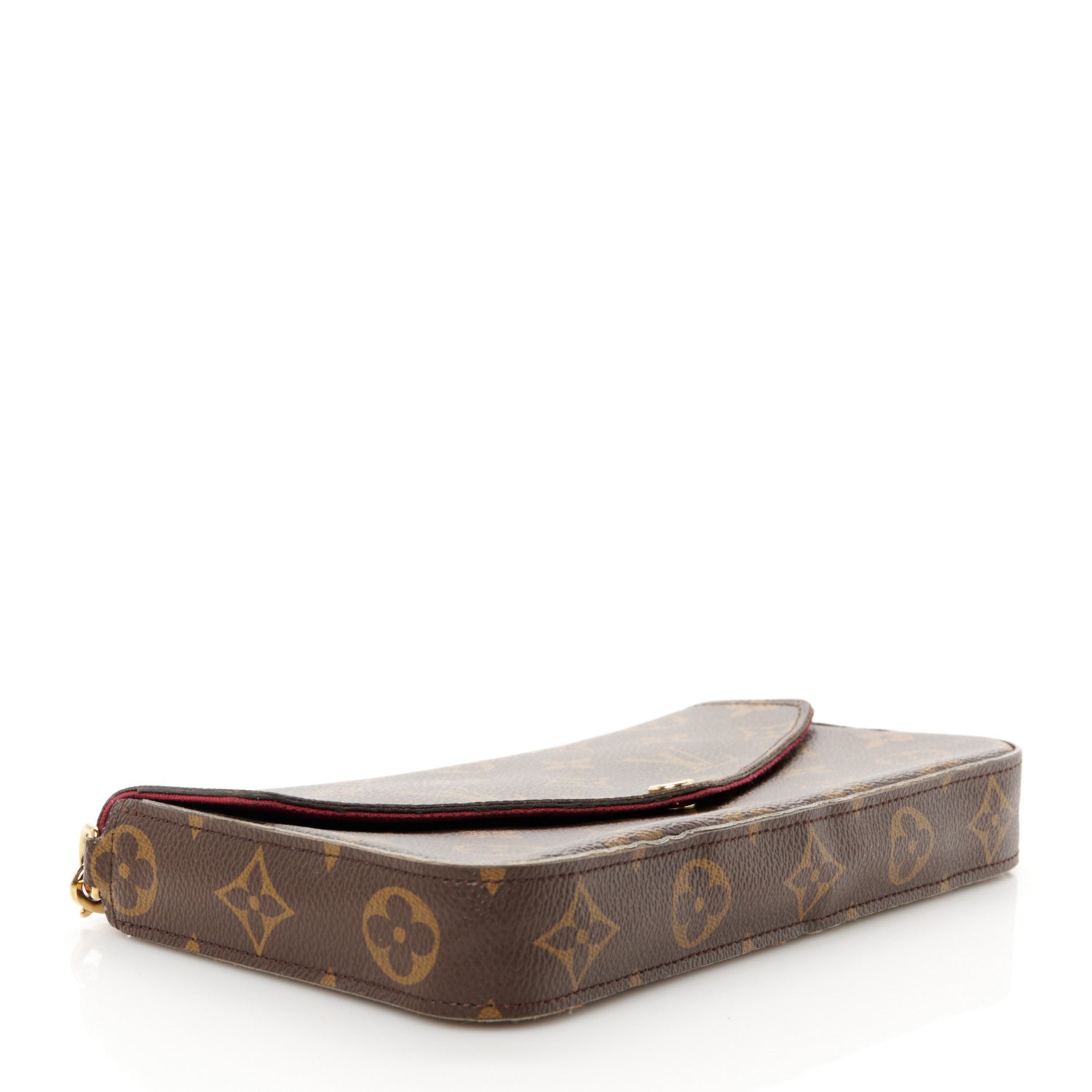 Louis Vuitton Monogram Pochette Felicie Chain Wallet Fuchsia 5 of 19