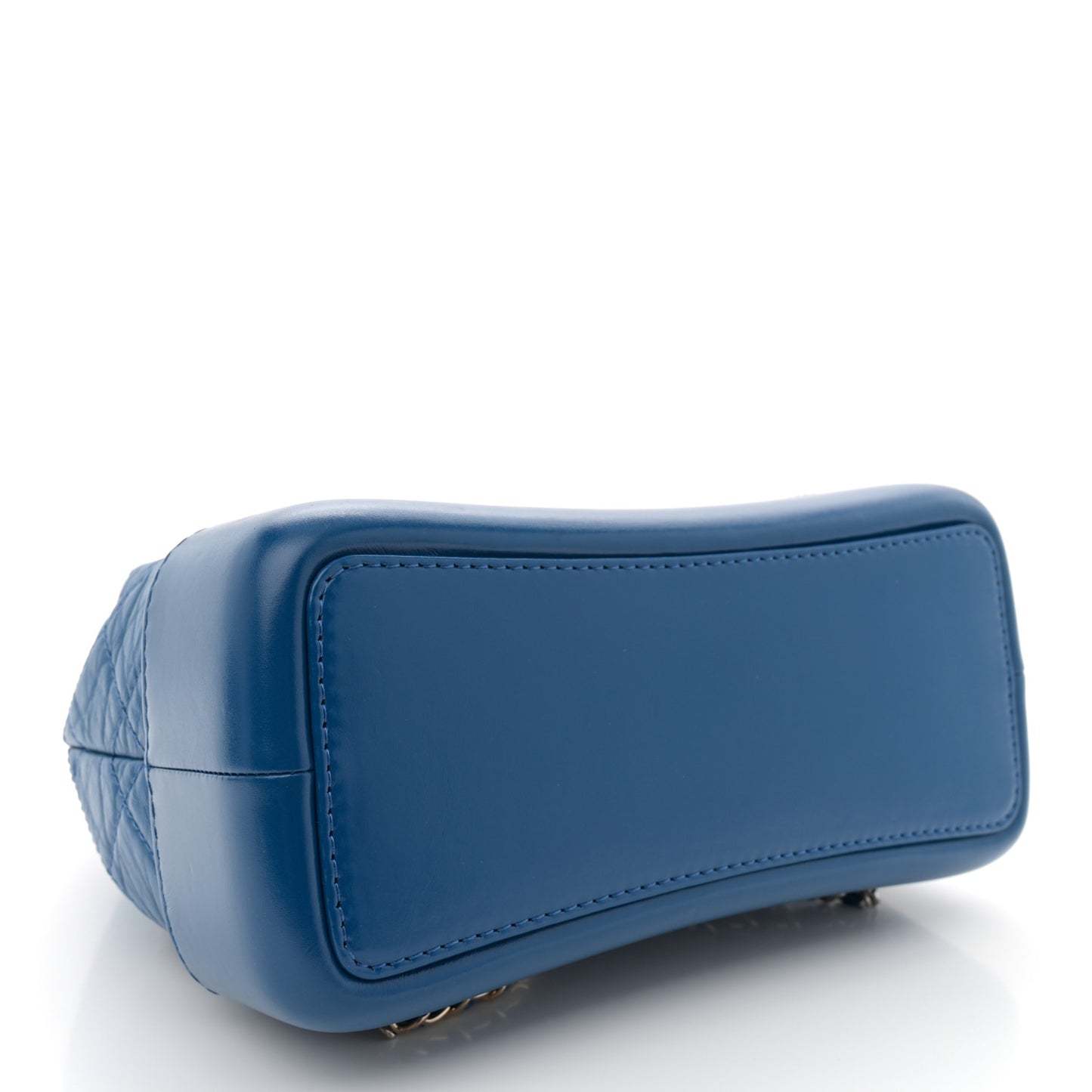 Aged Calfskin Quilted Gabrielle Backpack Blue