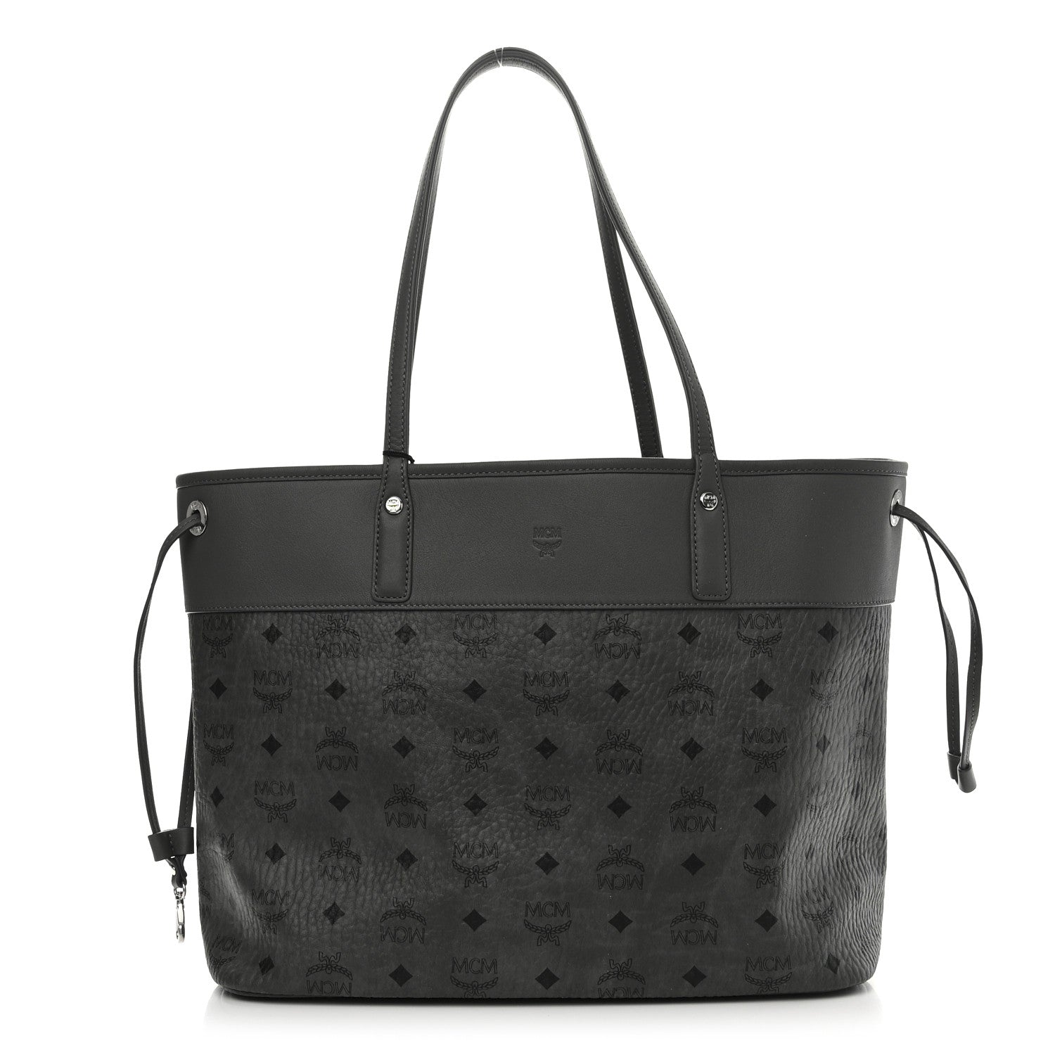 MCM Visetos Medium Aren Shopper Tote Grey 1 of 10