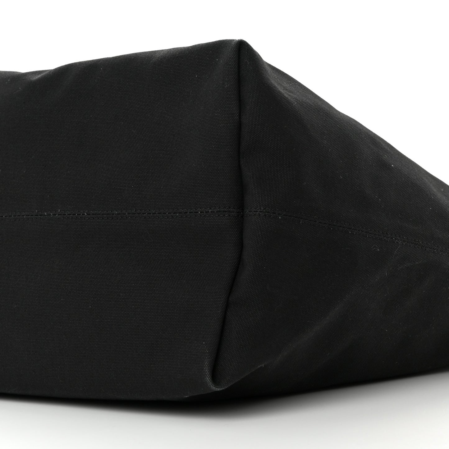 Cotton Canvas Calfskin Cities Paris Jumbo Large Tote Bag Black White