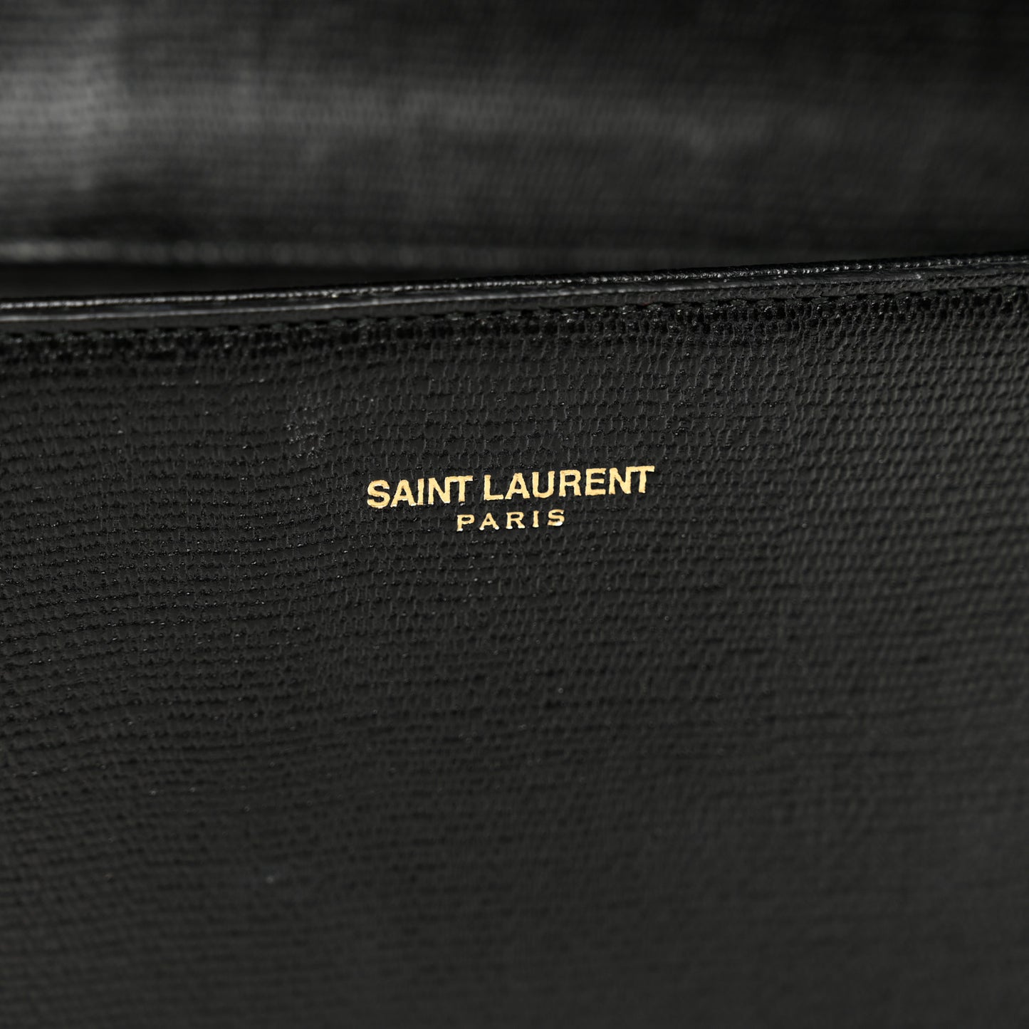 Textured Calfskin Classic Y Ligne Clutch Black