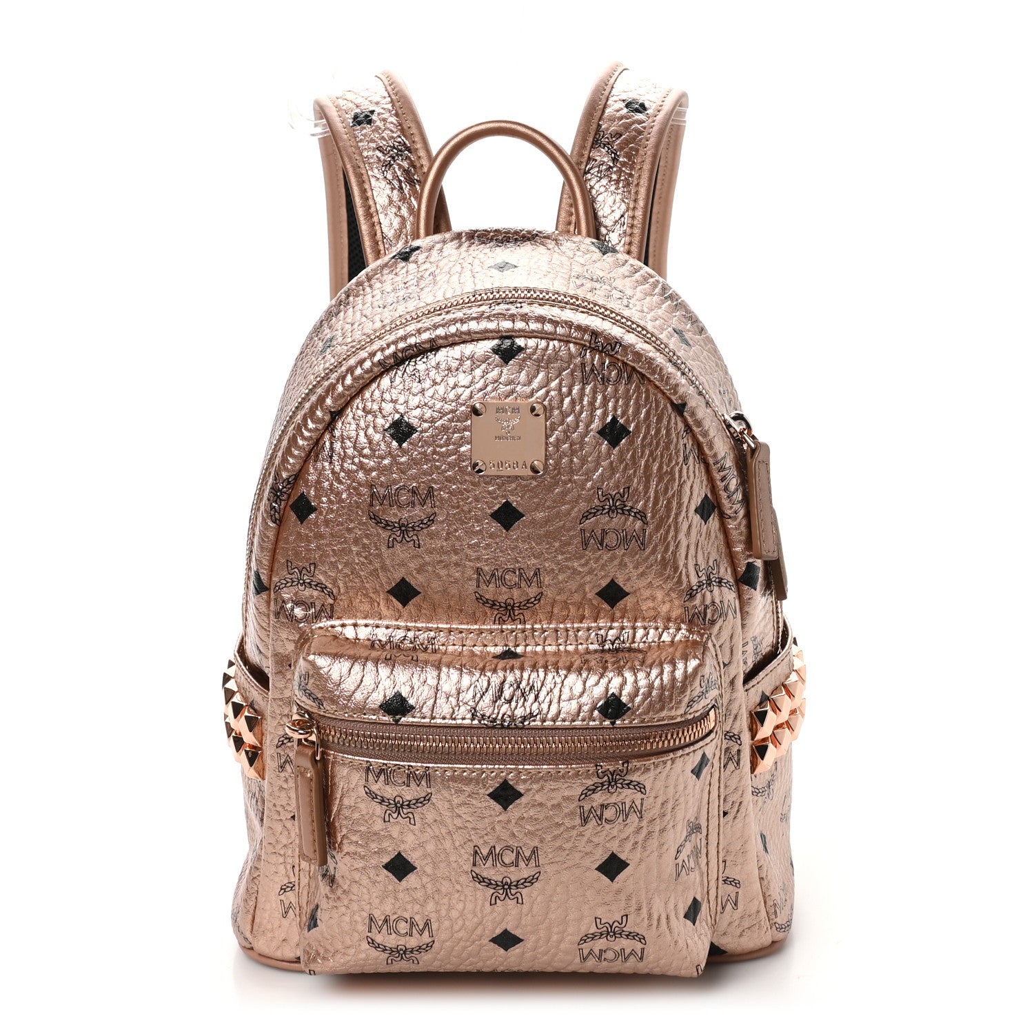 backpack mcm mini MCM Metallic Visetos Mini Side Stud Stark Backpack Champagne Gold 1751921 – FASHIONPHILE