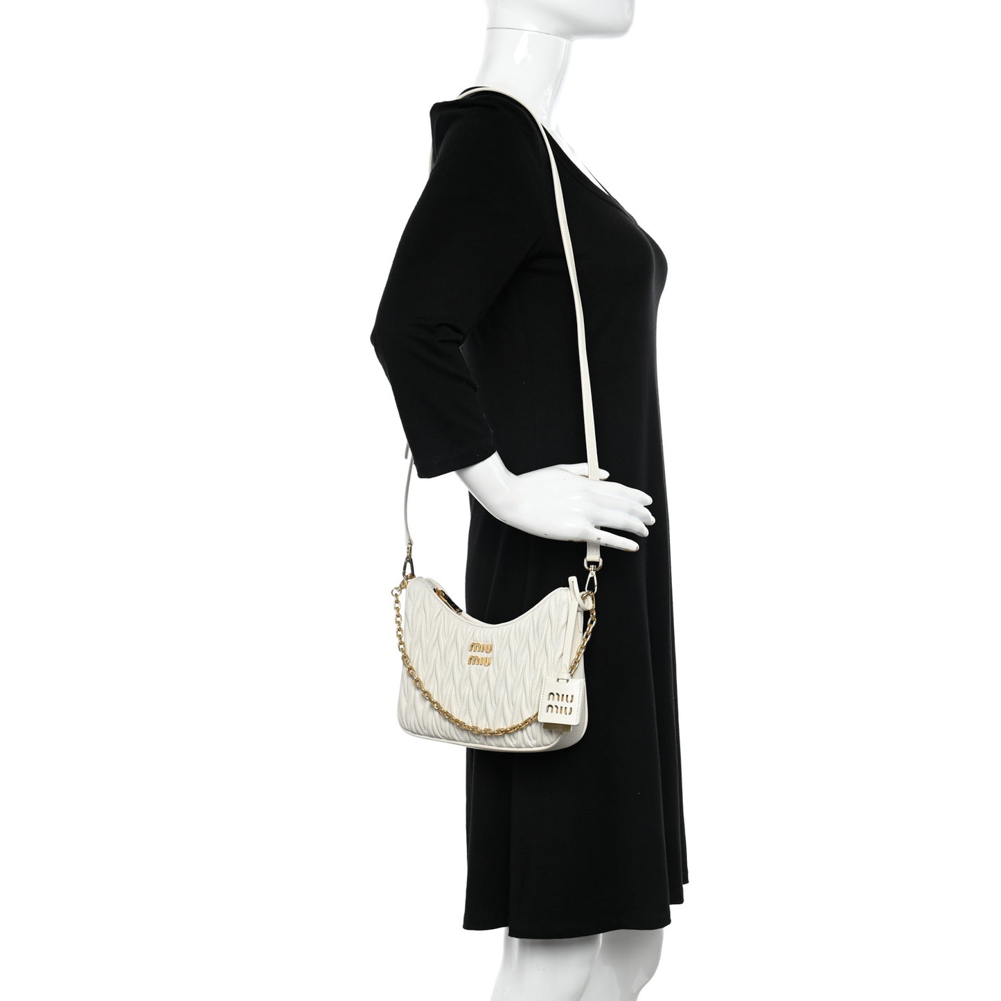 Nappa Matelasse Shoulder Bag White