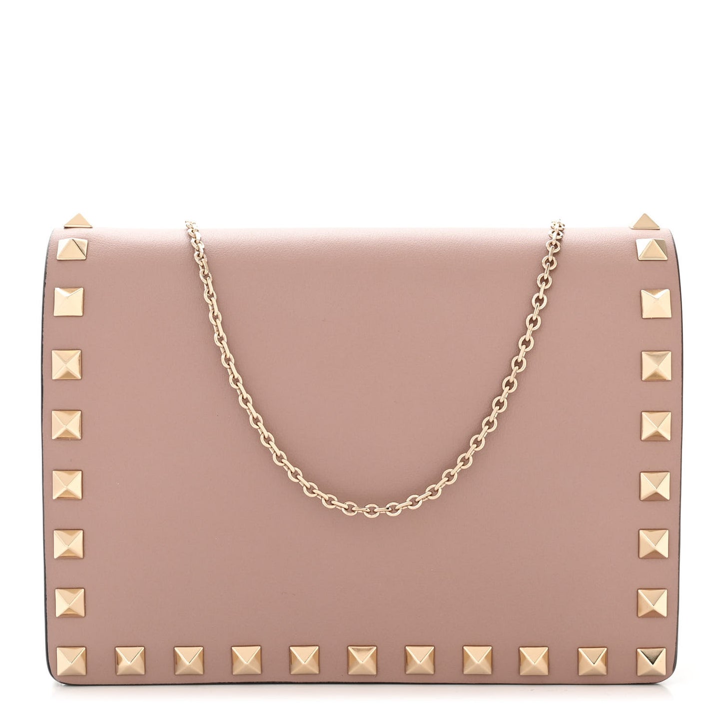 Vitello Rockstud Wallet on Chain Poudre